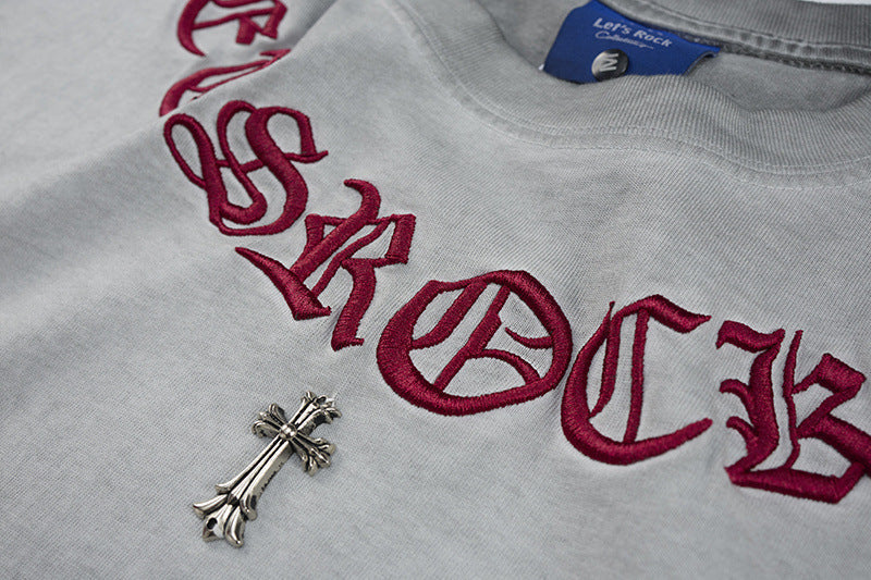 Washed Cross Logo Short Sleeve T-Shirt