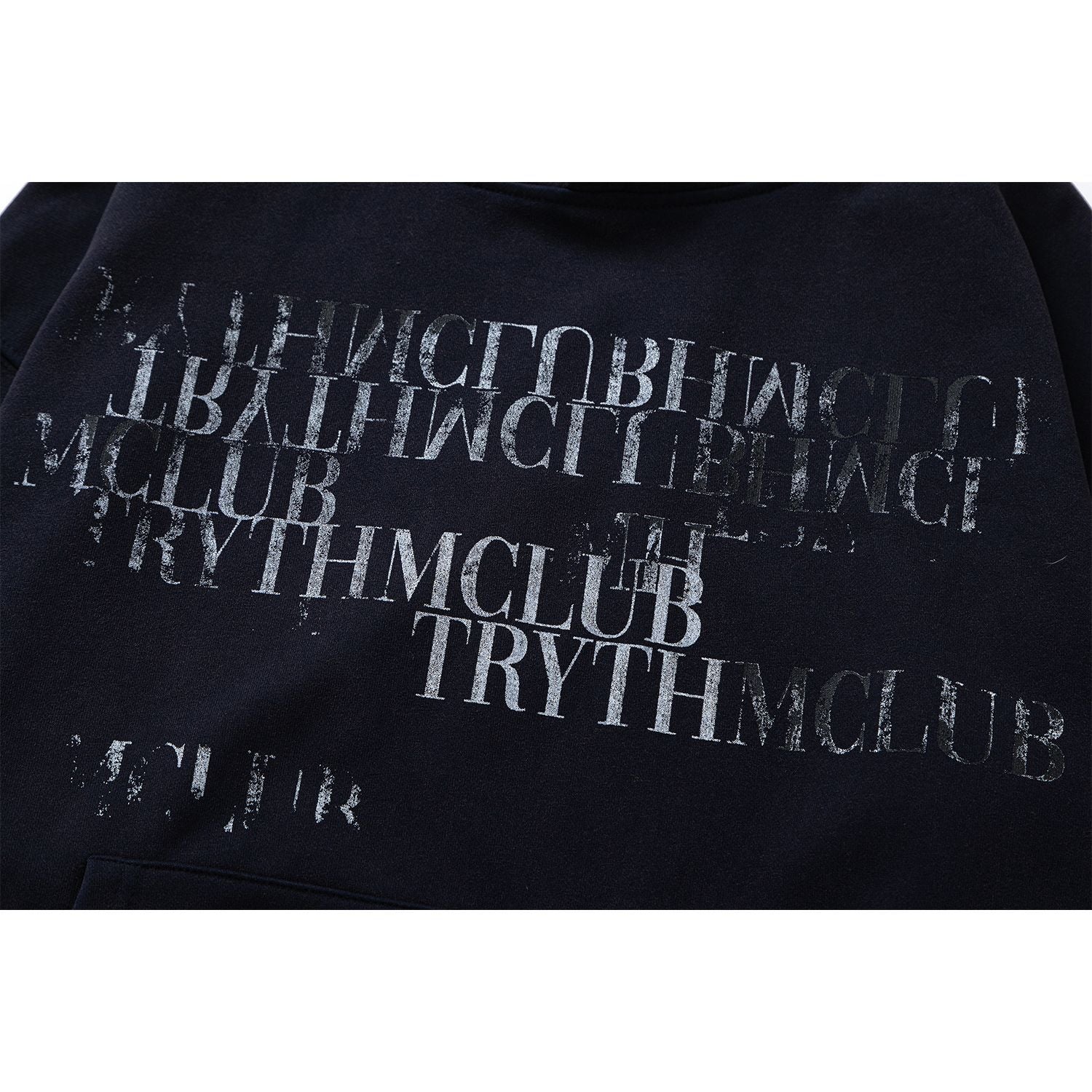 Heavyweight Letter Oversize Pullover Hoodie