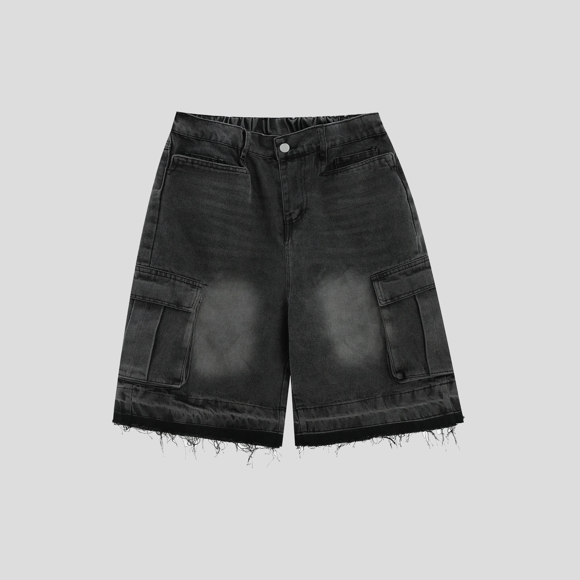 Damage Gradation Denim Short Pants