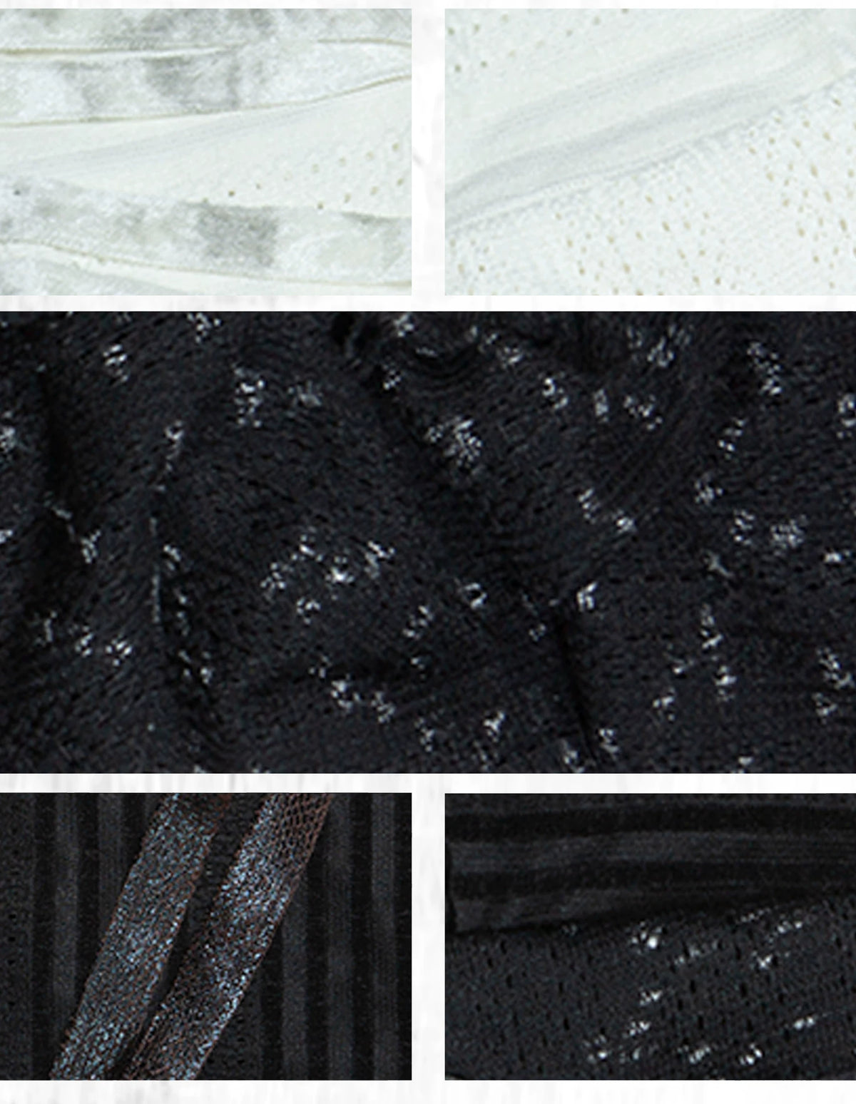 Flared Hem Patchwork Knit Layered Socks
