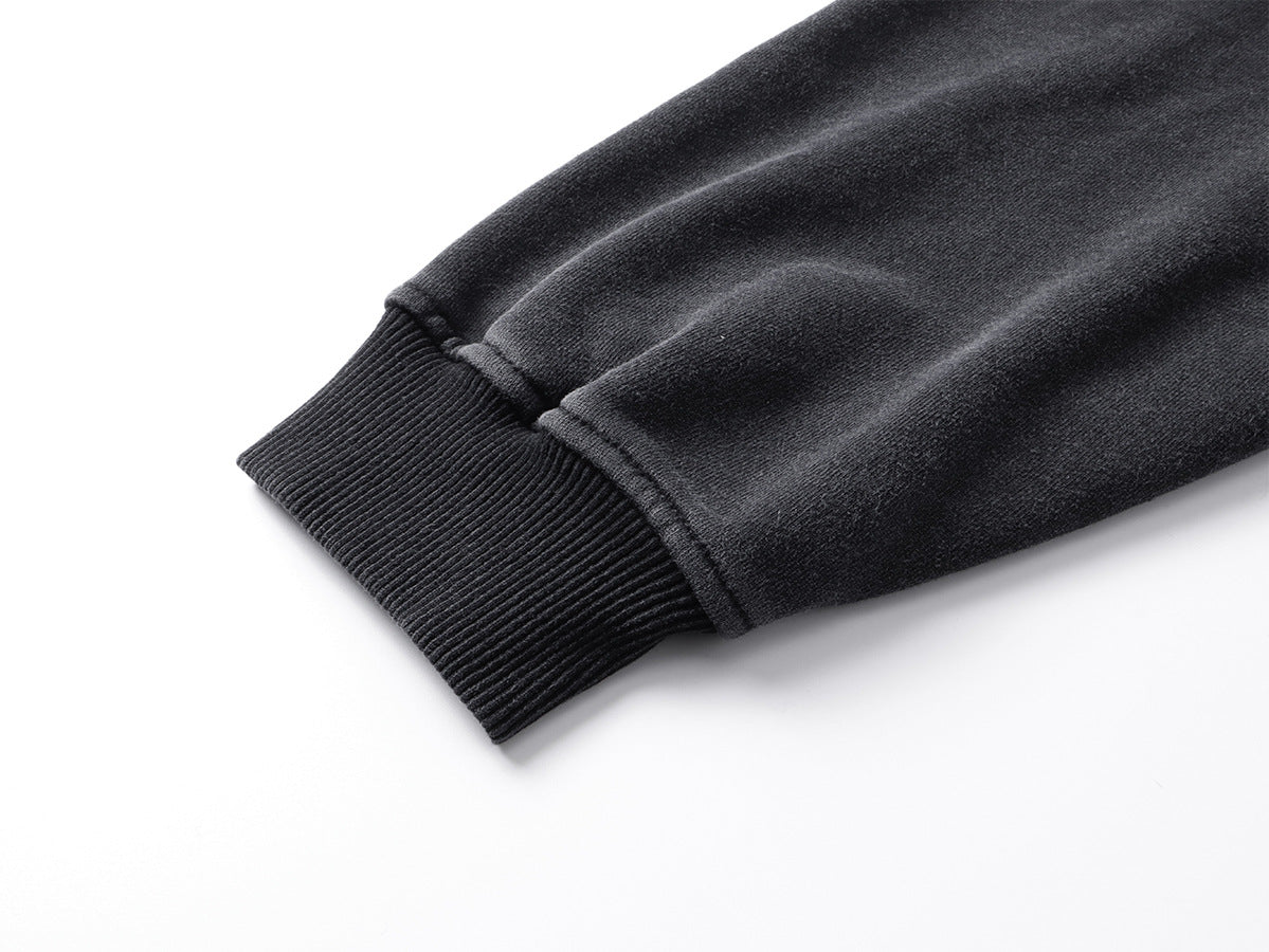 Heavyweight Wash Damage Zipper Hoodie