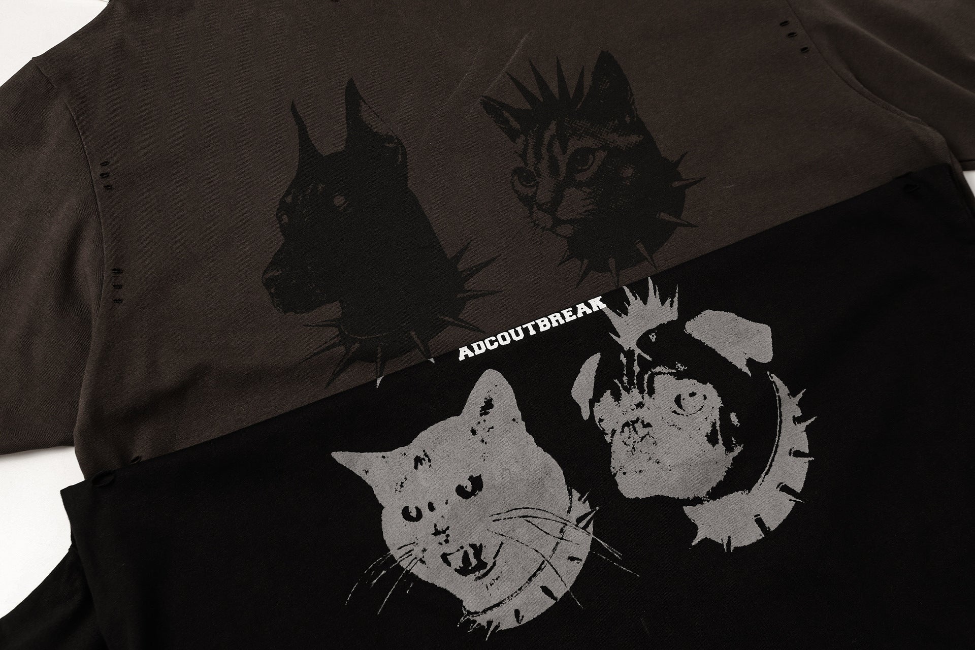 Damage Animal Print Short Sleeve T-Shirt