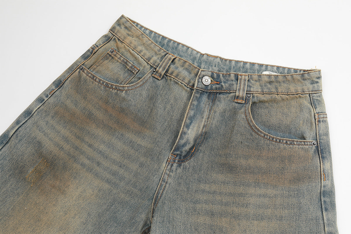 Wash Straight Denim Jeans