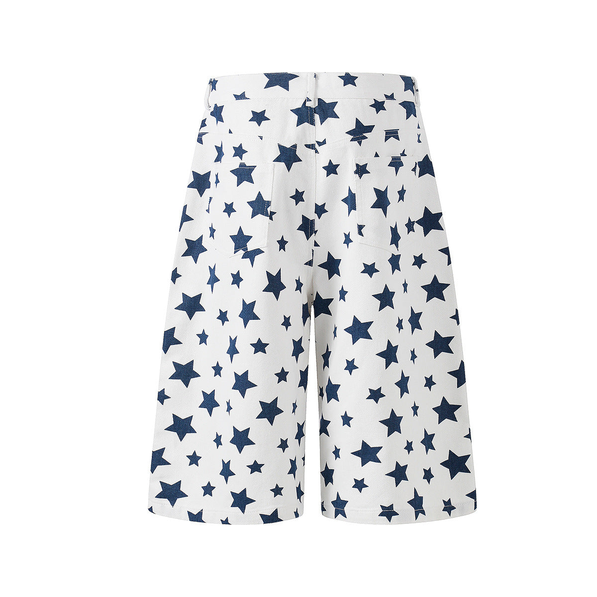 Star Print Denim Jort