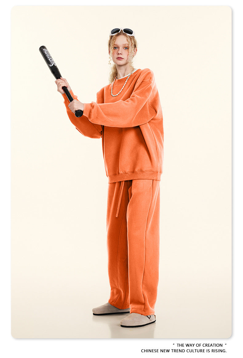 Fleece Lining Oversize Sweatshirt
