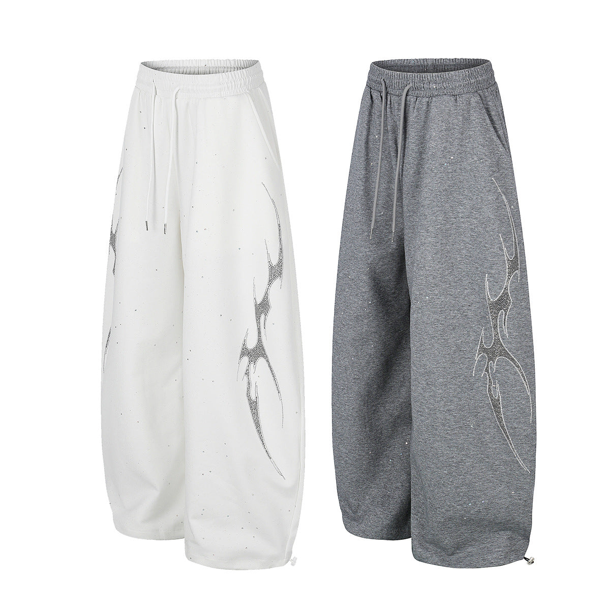 Tribal Print Drawstring Wide Leg Sweatpants