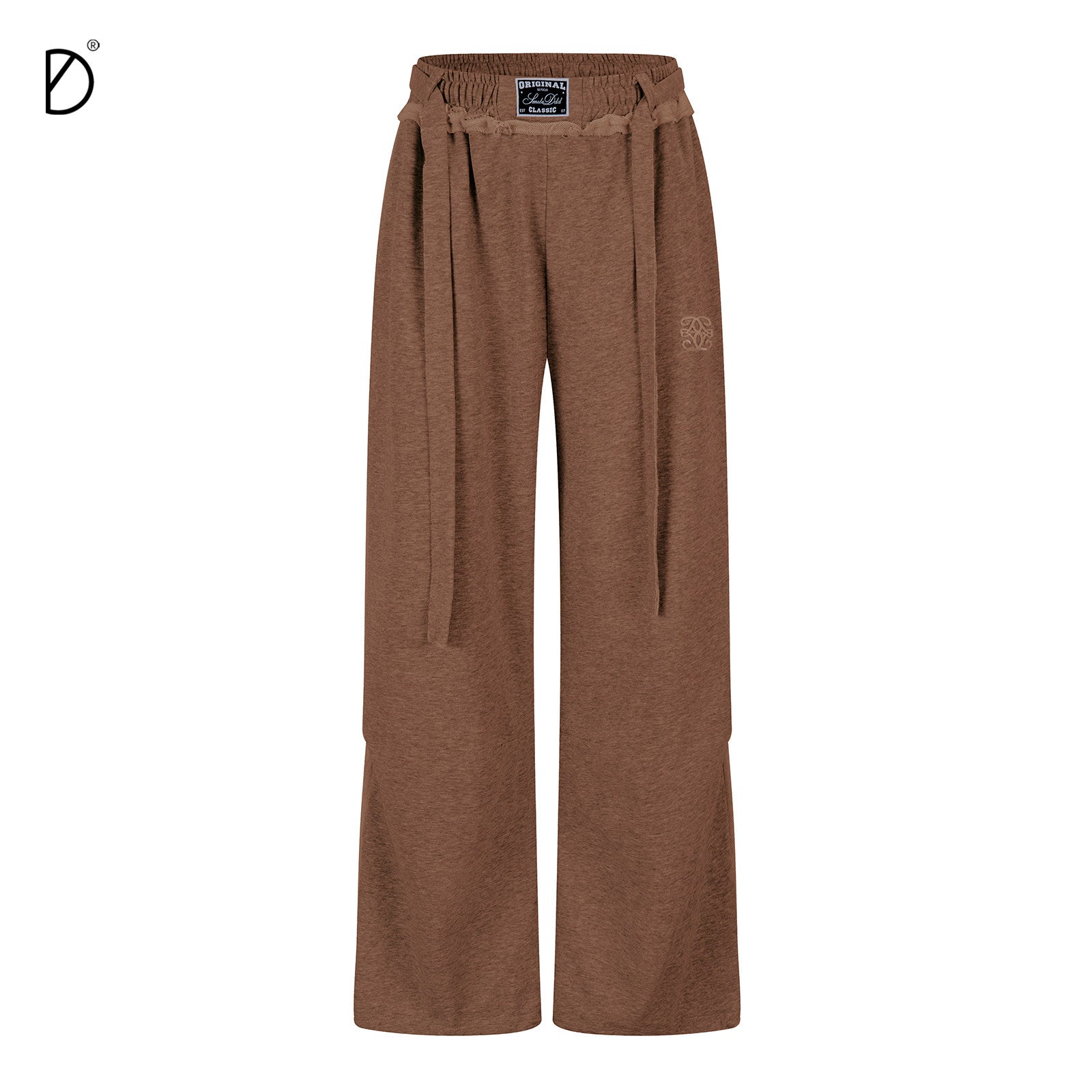 Plain Zip Hoodie & Drawstring Wide Leg Sweatpants Setup