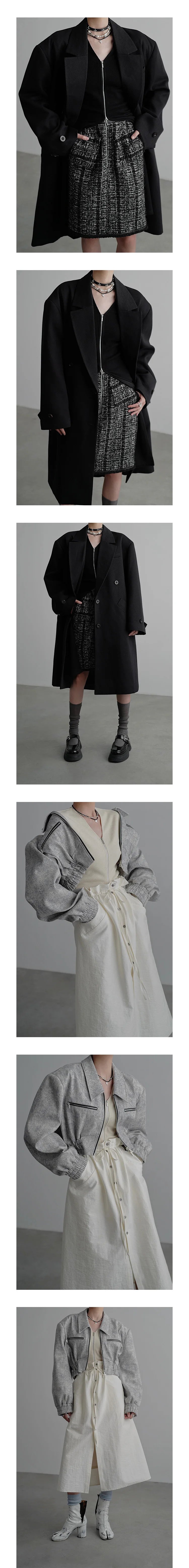 Gilet long en maille zippé