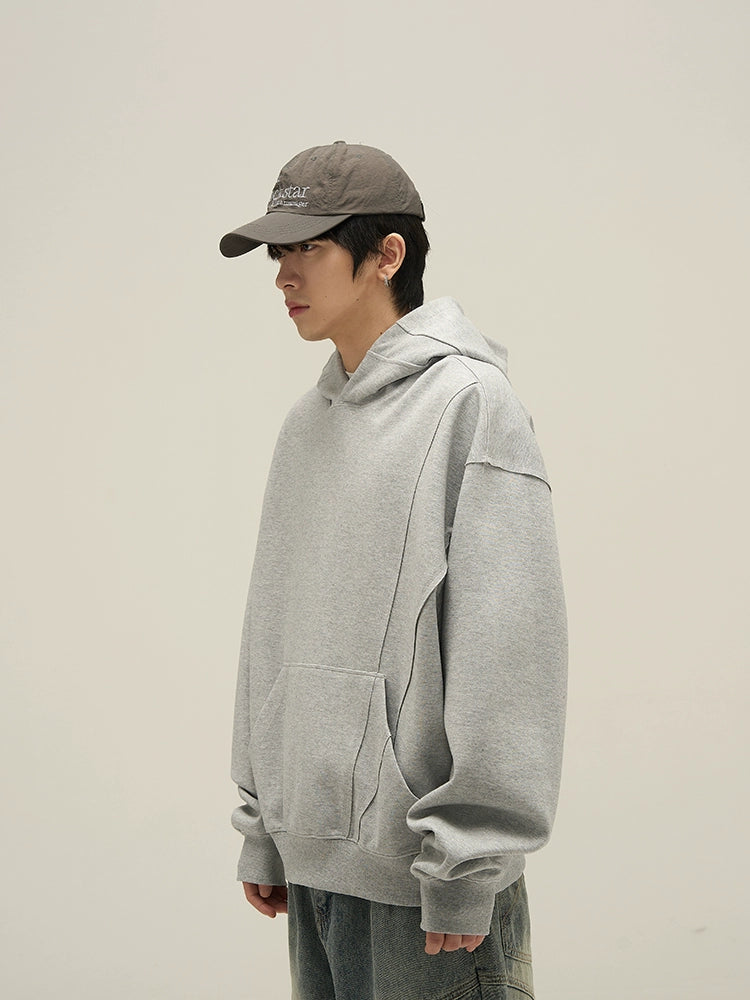 Felpa con cappuccio oversize decostruita