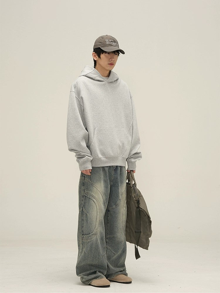Felpa con cappuccio oversize decostruita