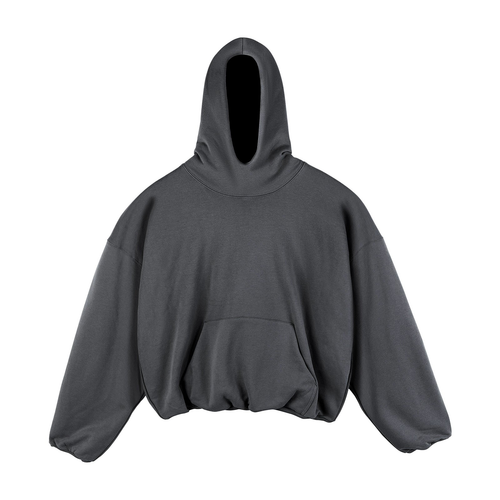 Moletom Oversized de Camada Dupla - cinza escuro / S