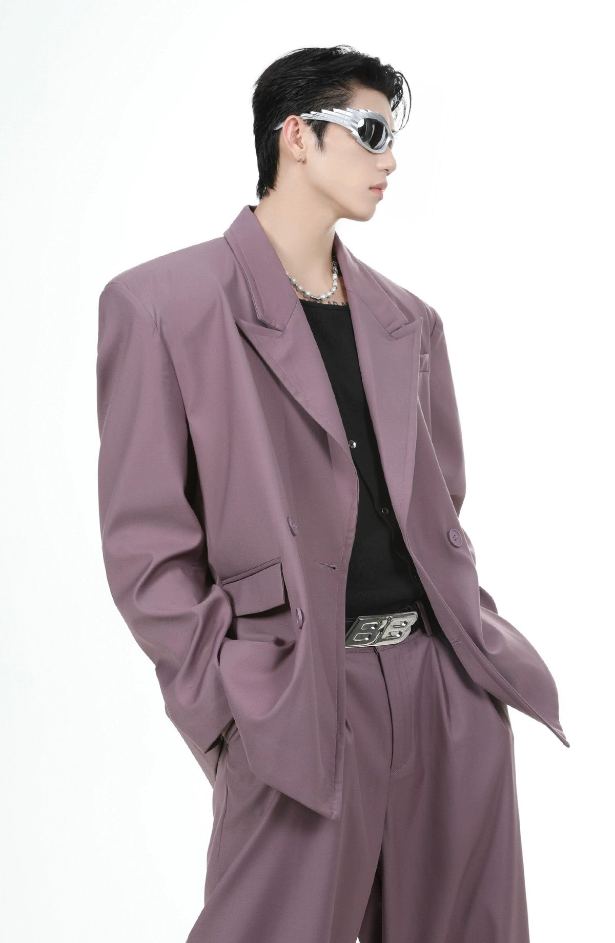 Oversize Double Tailored Jacket & Wide-leg Trousers Setup