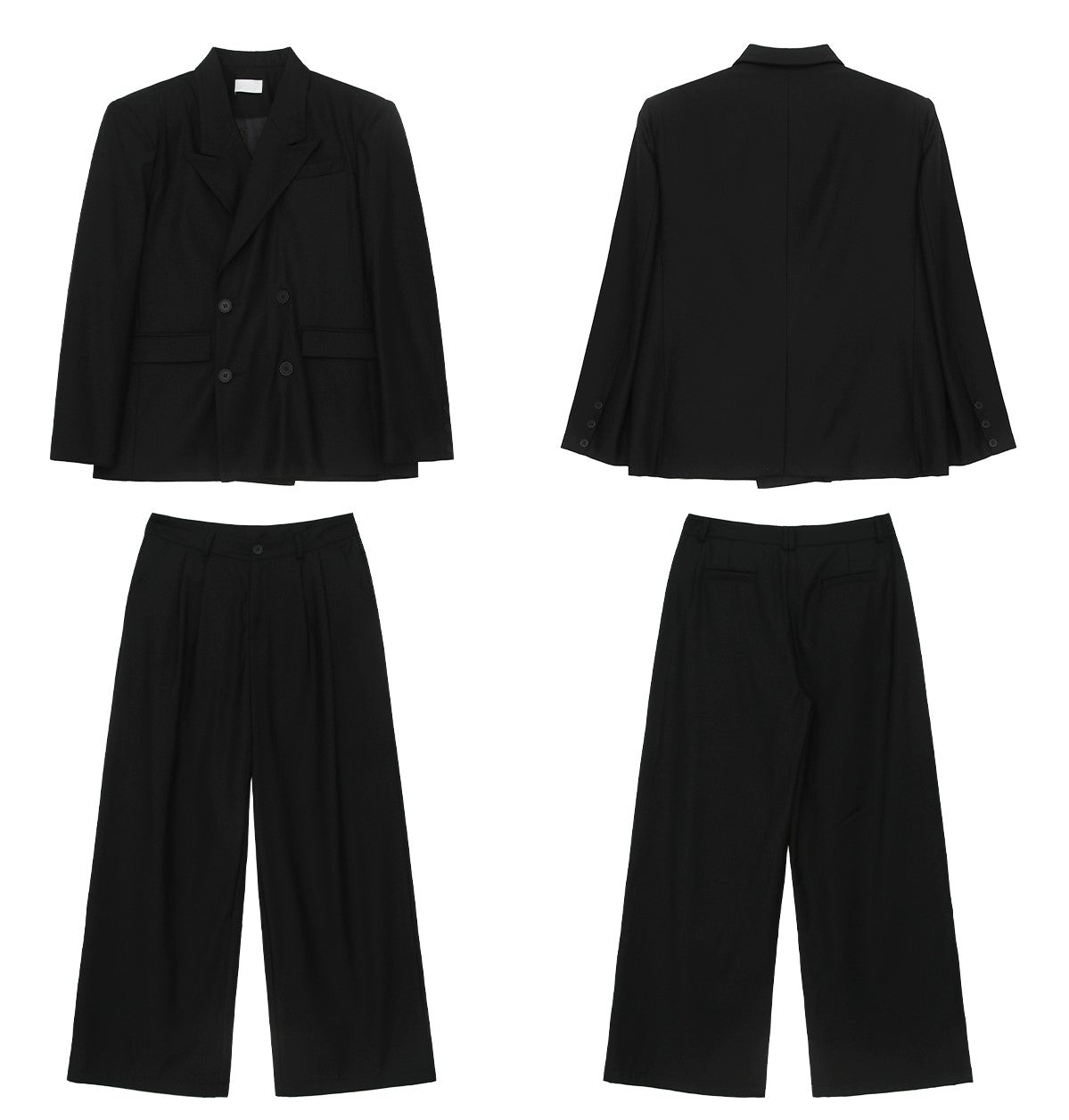 Oversize Double Tailored Jacket & Wide-leg Trousers Setup