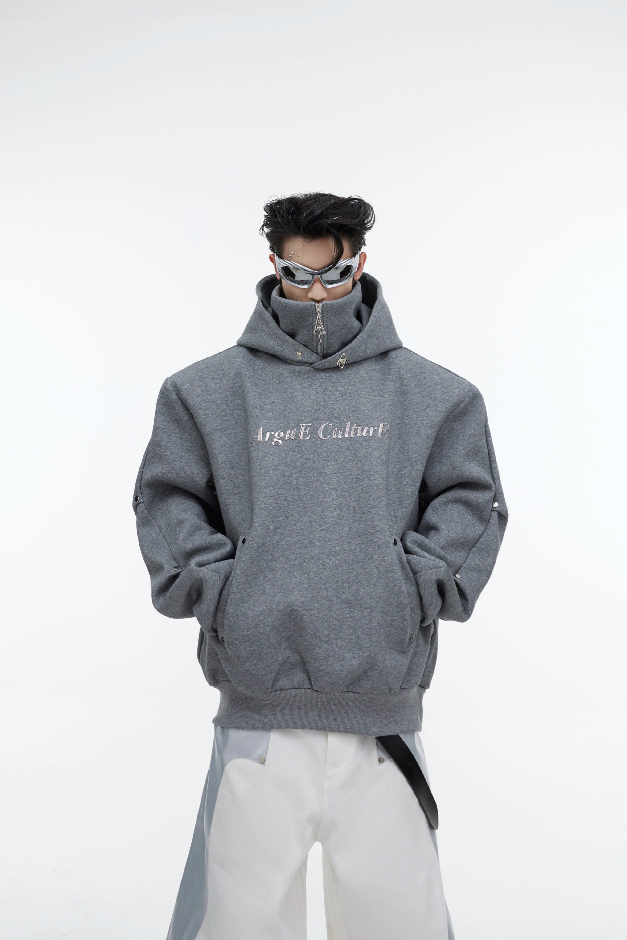 Oversize Double-layer High-collar Hoodie
