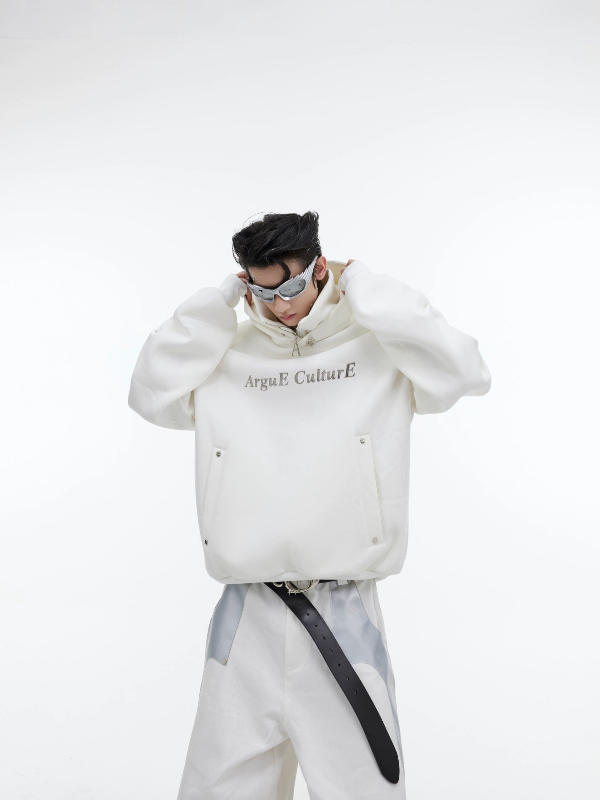 Oversize Double-layer High-collar Hoodie