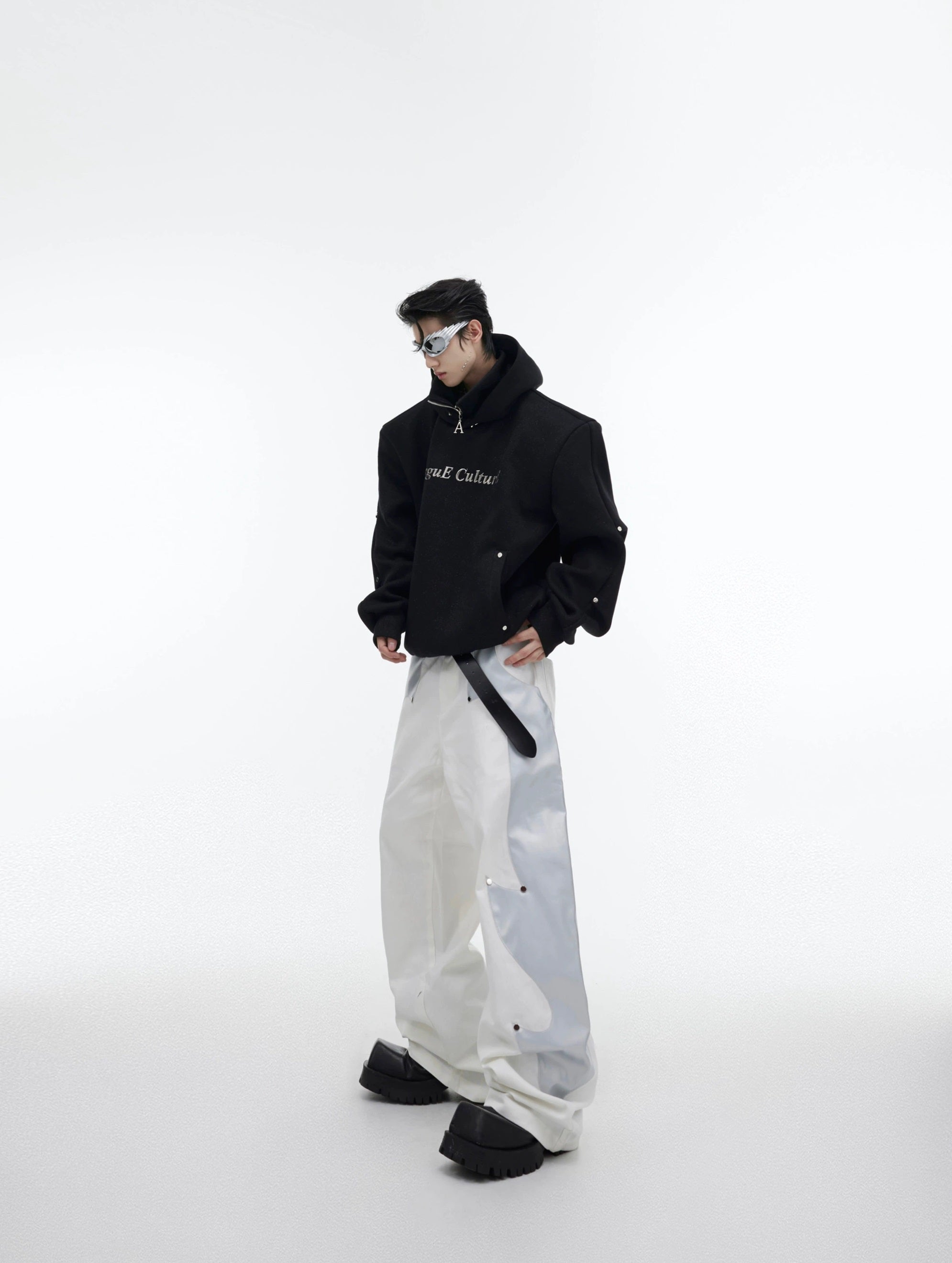 Oversize Double-layer High-collar Hoodie