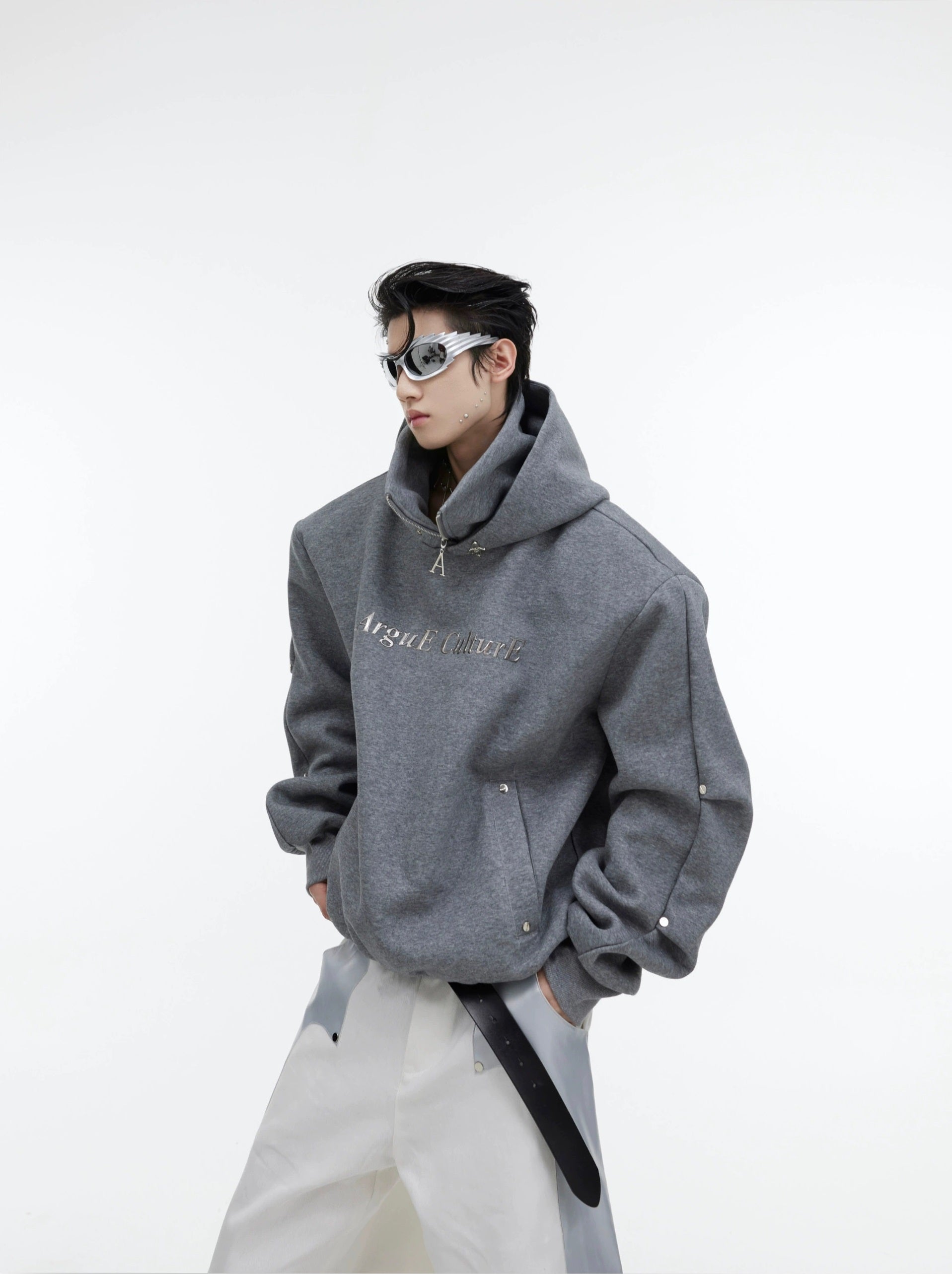 Oversize Double-layer High-collar Hoodie