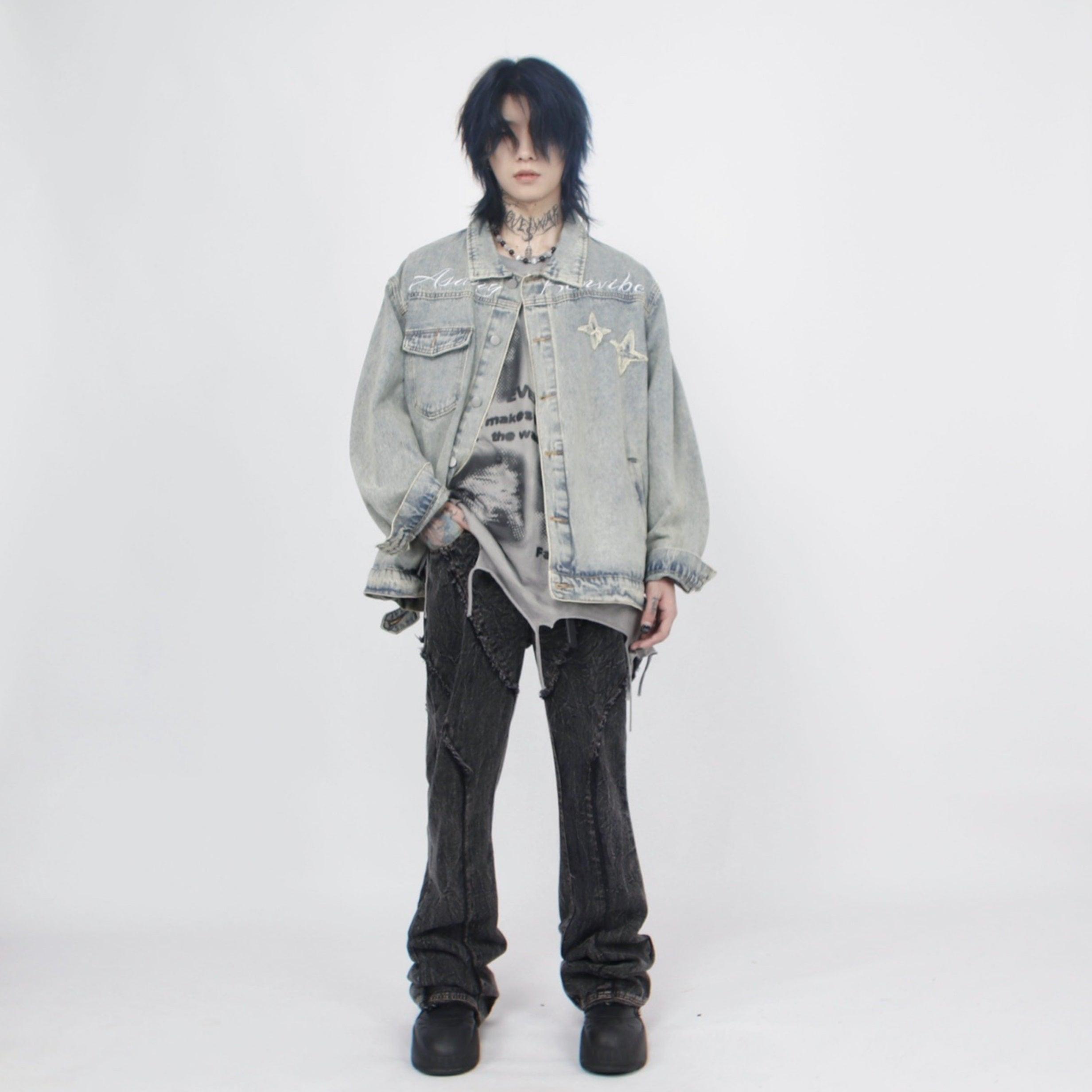 Oversize Embroidery Denim Jacket