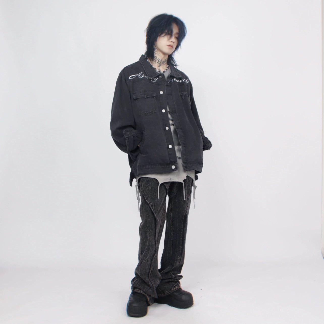 Oversize Embroidery Denim Jacket