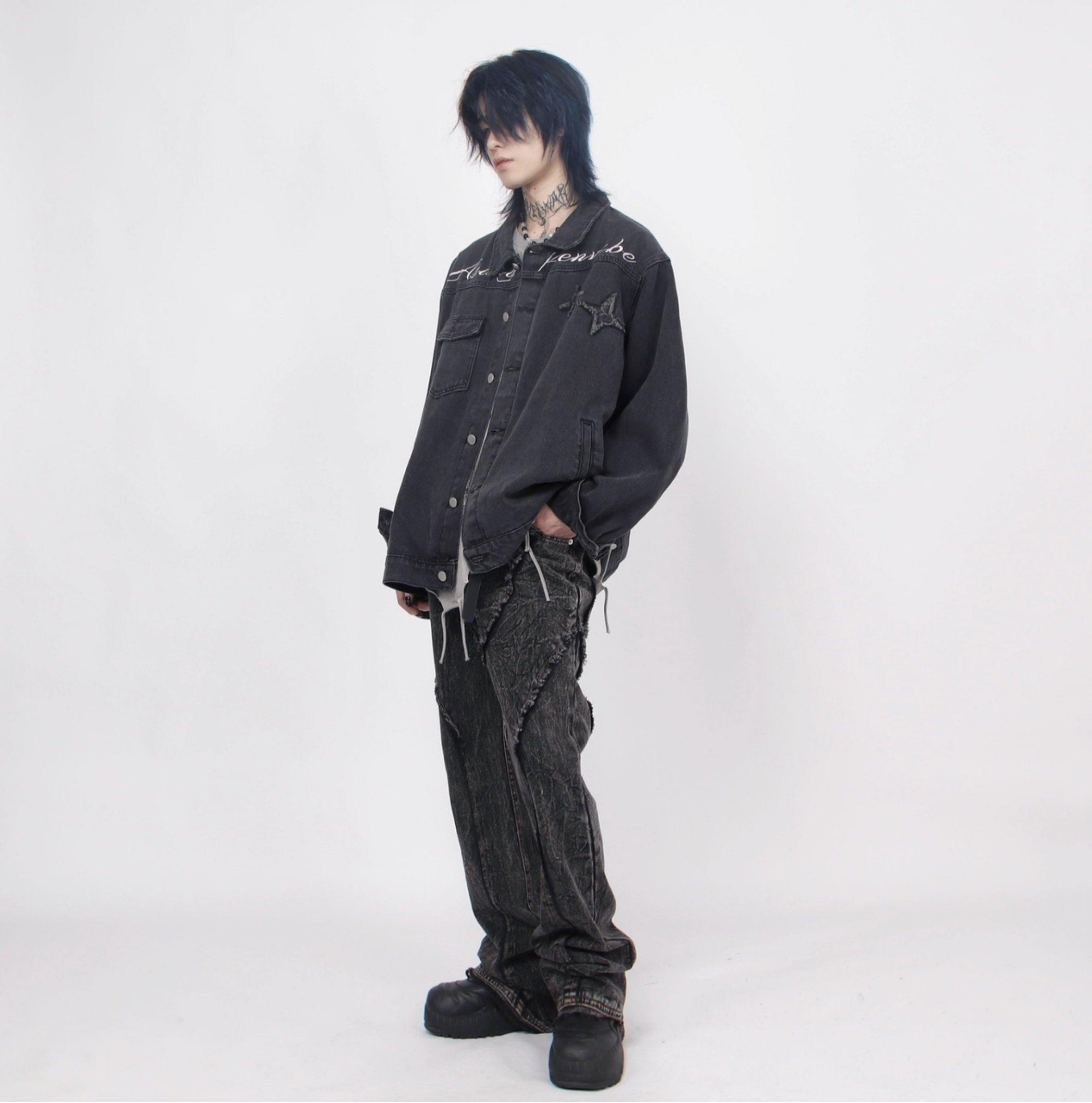Oversize Embroidery Denim Jacket