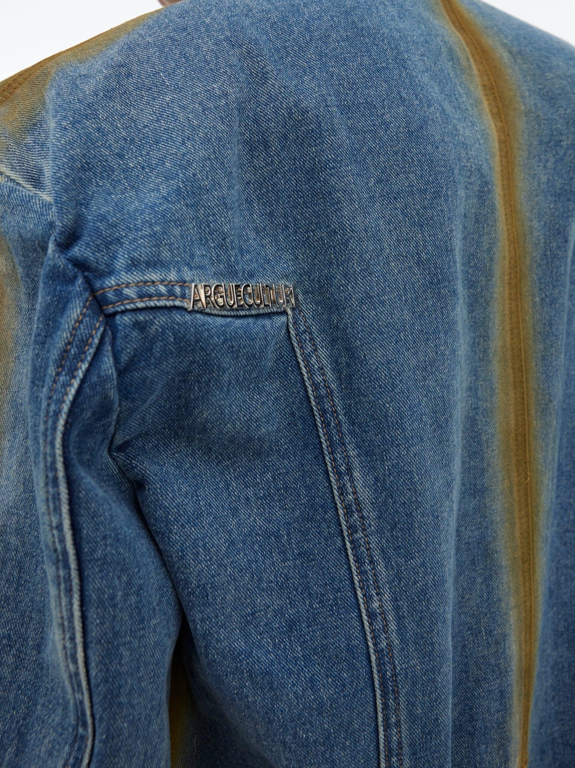 Oversize Gradient Line Denim Jacket