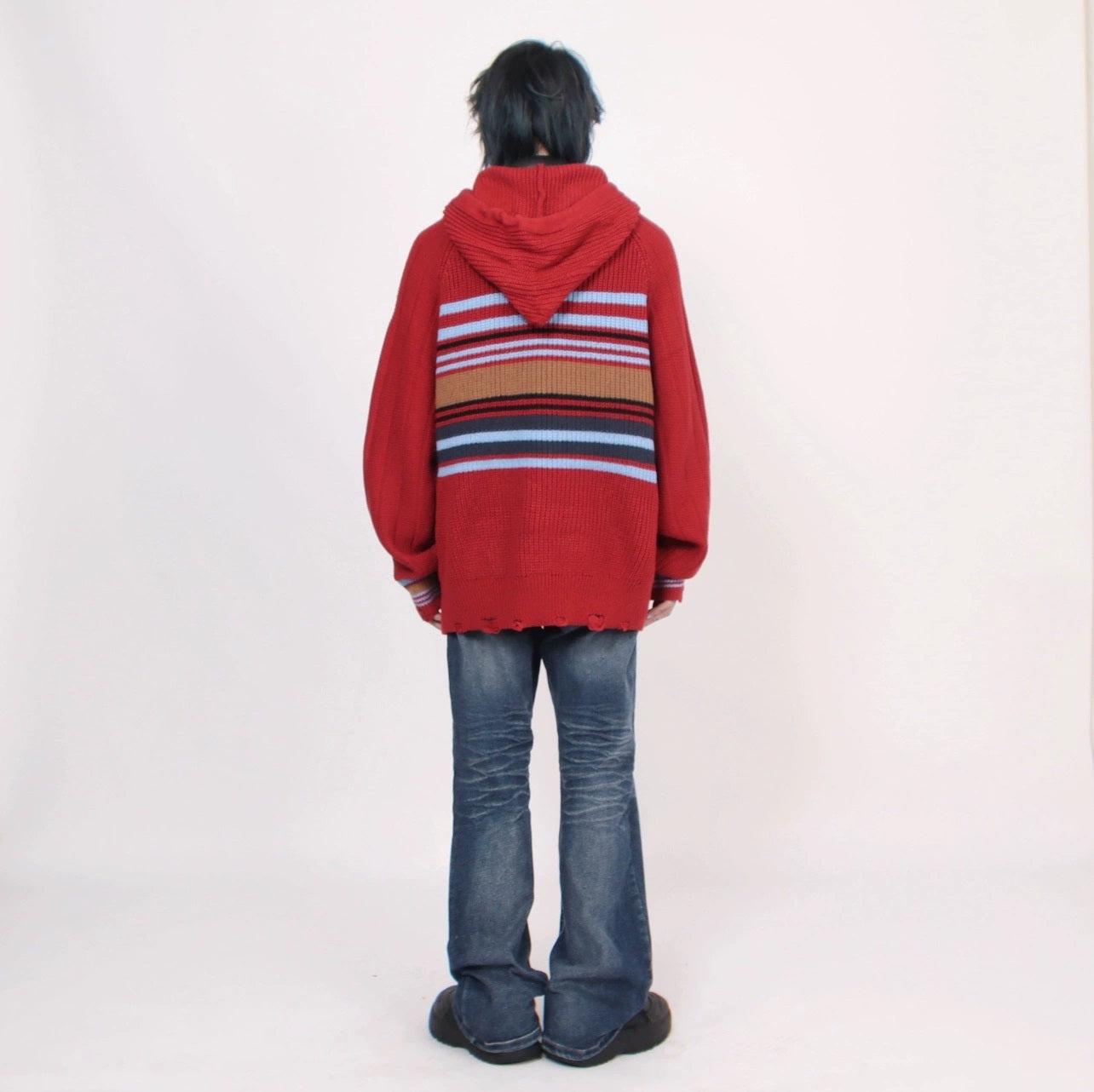 Oversize Hooded Knit Sweater