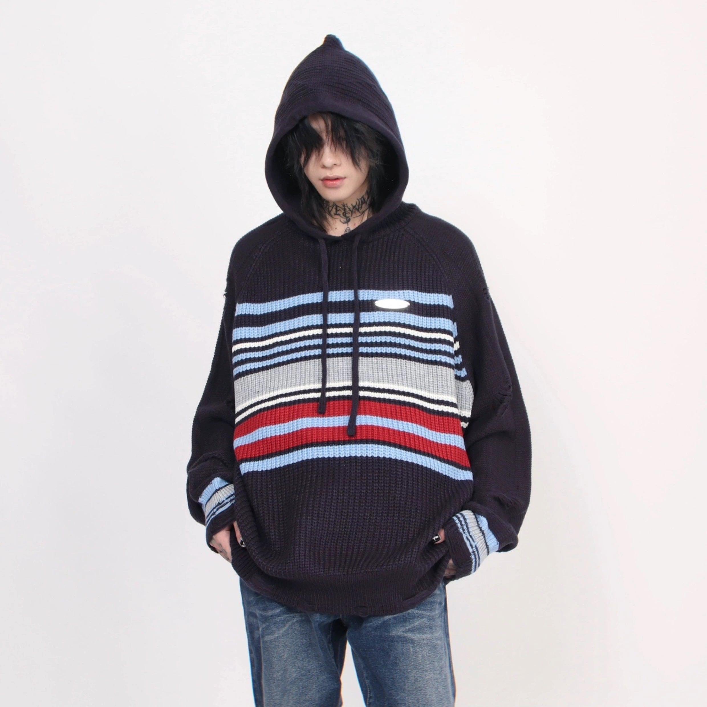 Oversize Hooded Knit Sweater