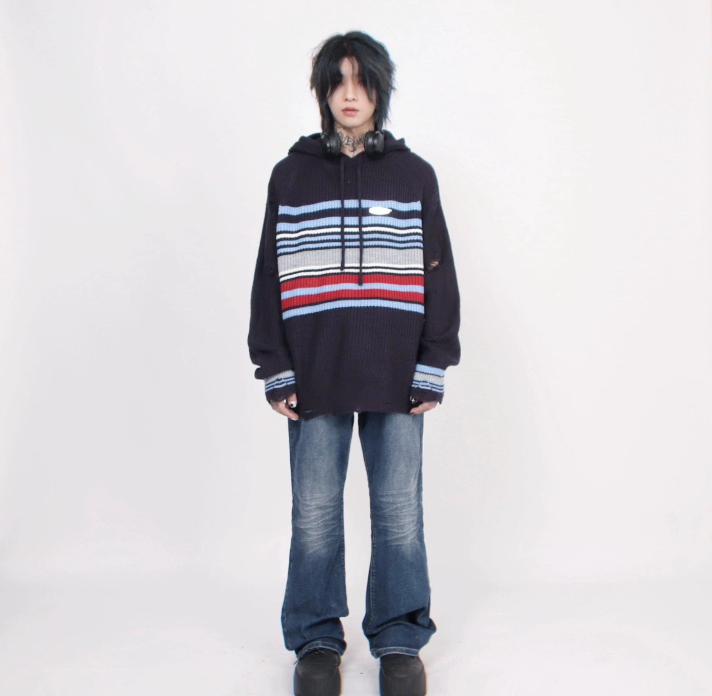Oversize Hooded Knit Sweater