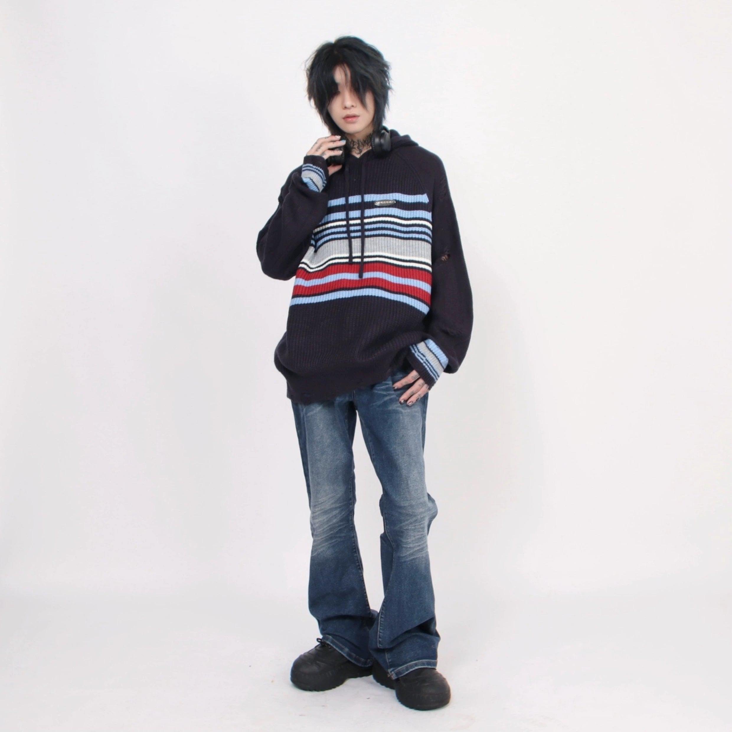 Oversize Hooded Knit Sweater