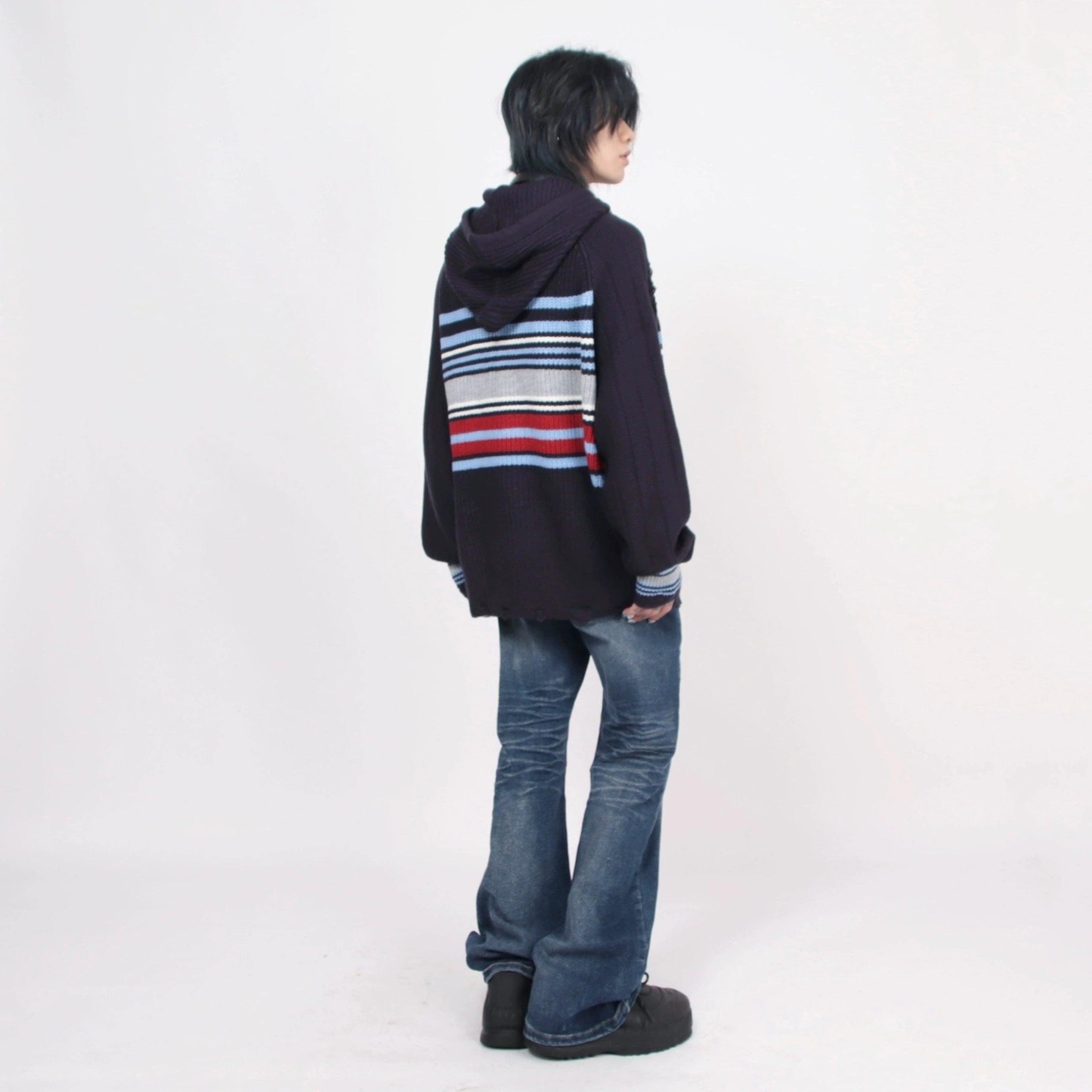 Oversize Hooded Knit Sweater