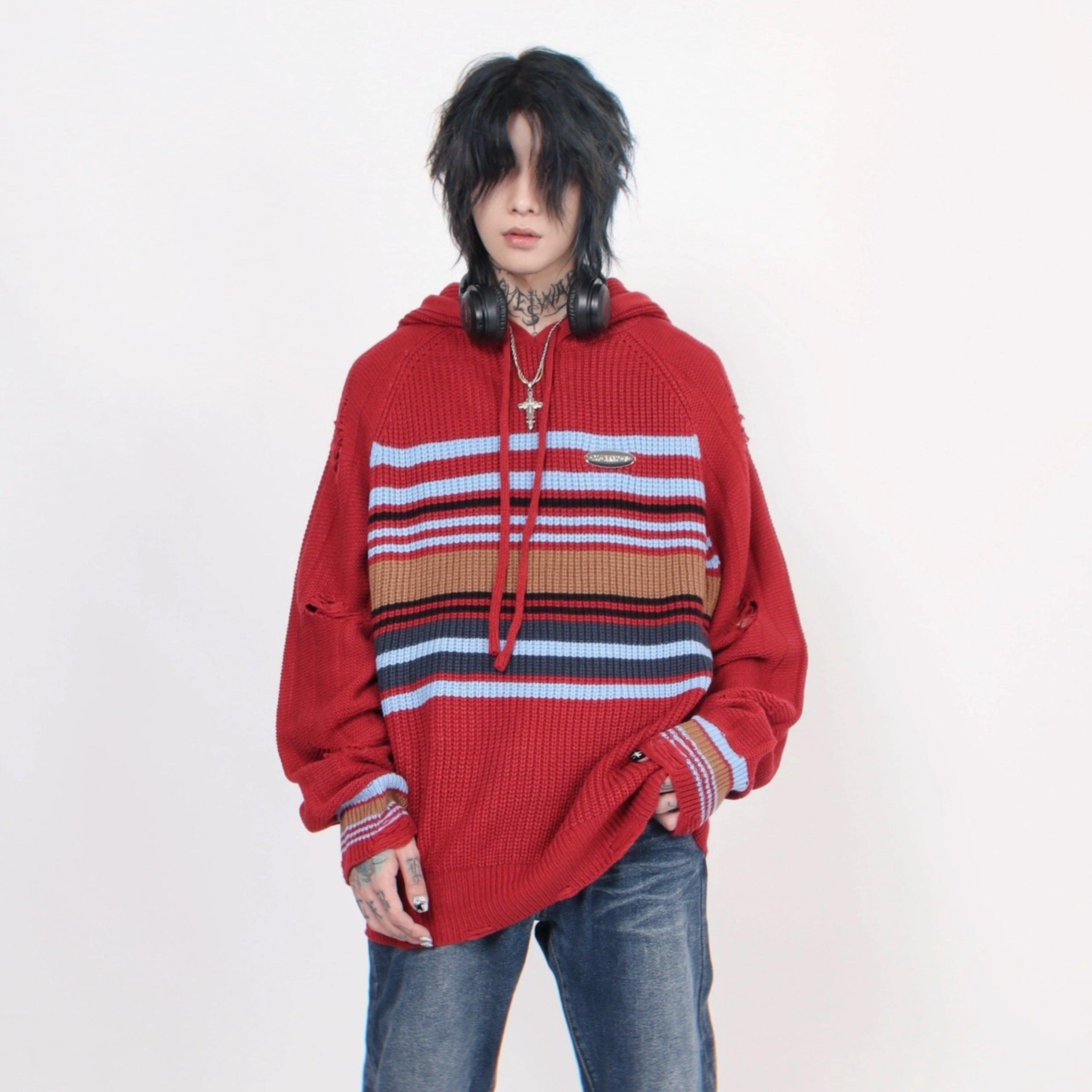 Oversize Hooded Knit Sweater