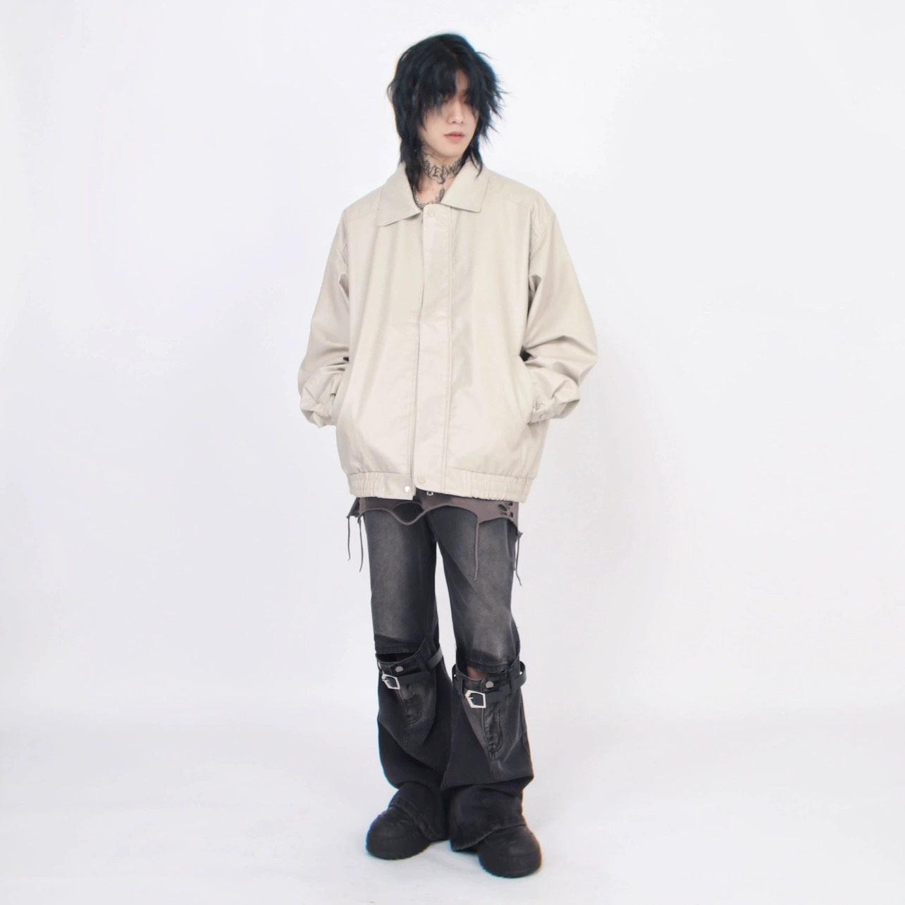 Oversize PU Leather Jacket