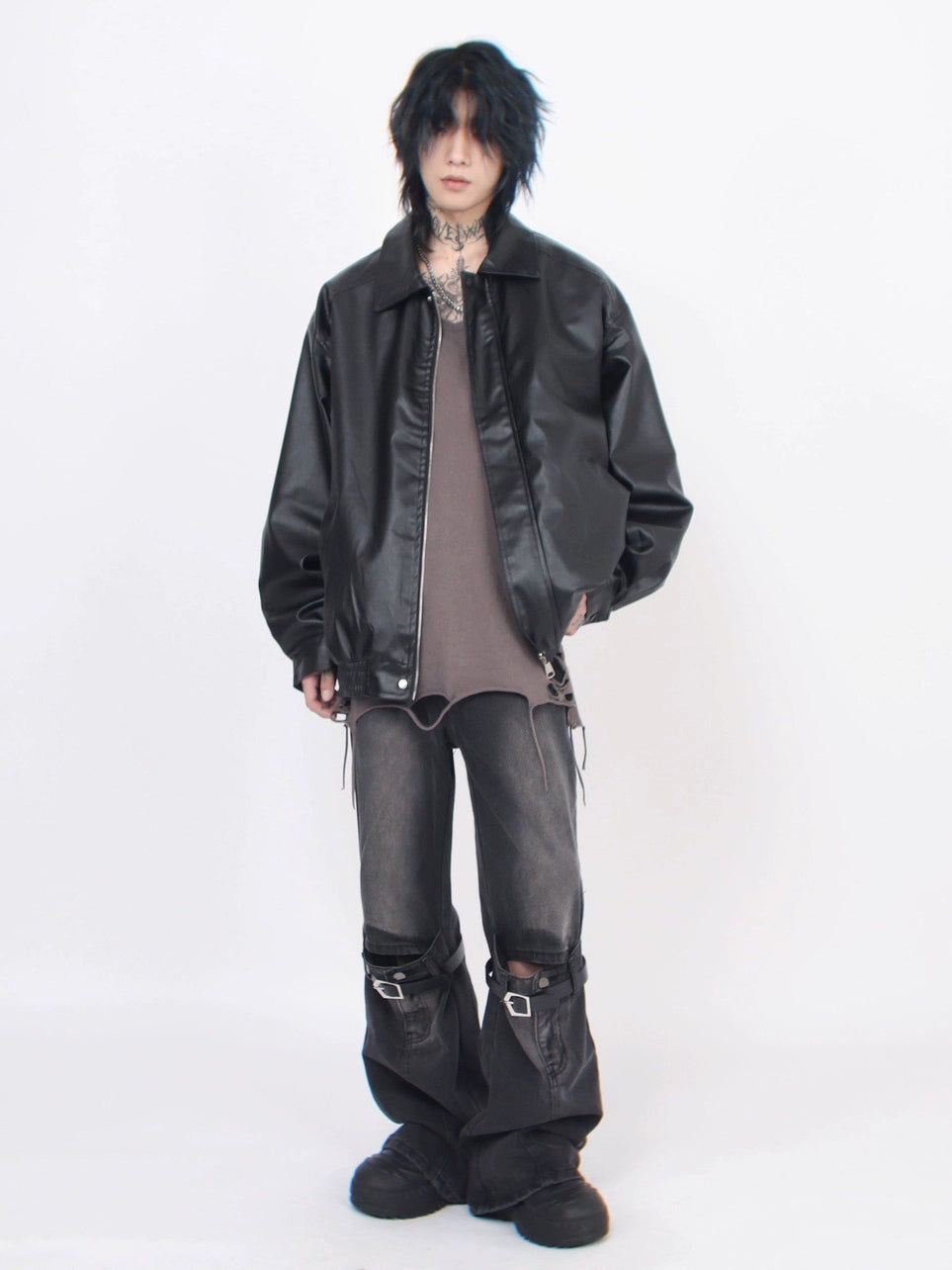 Oversize PU Leather Jacket