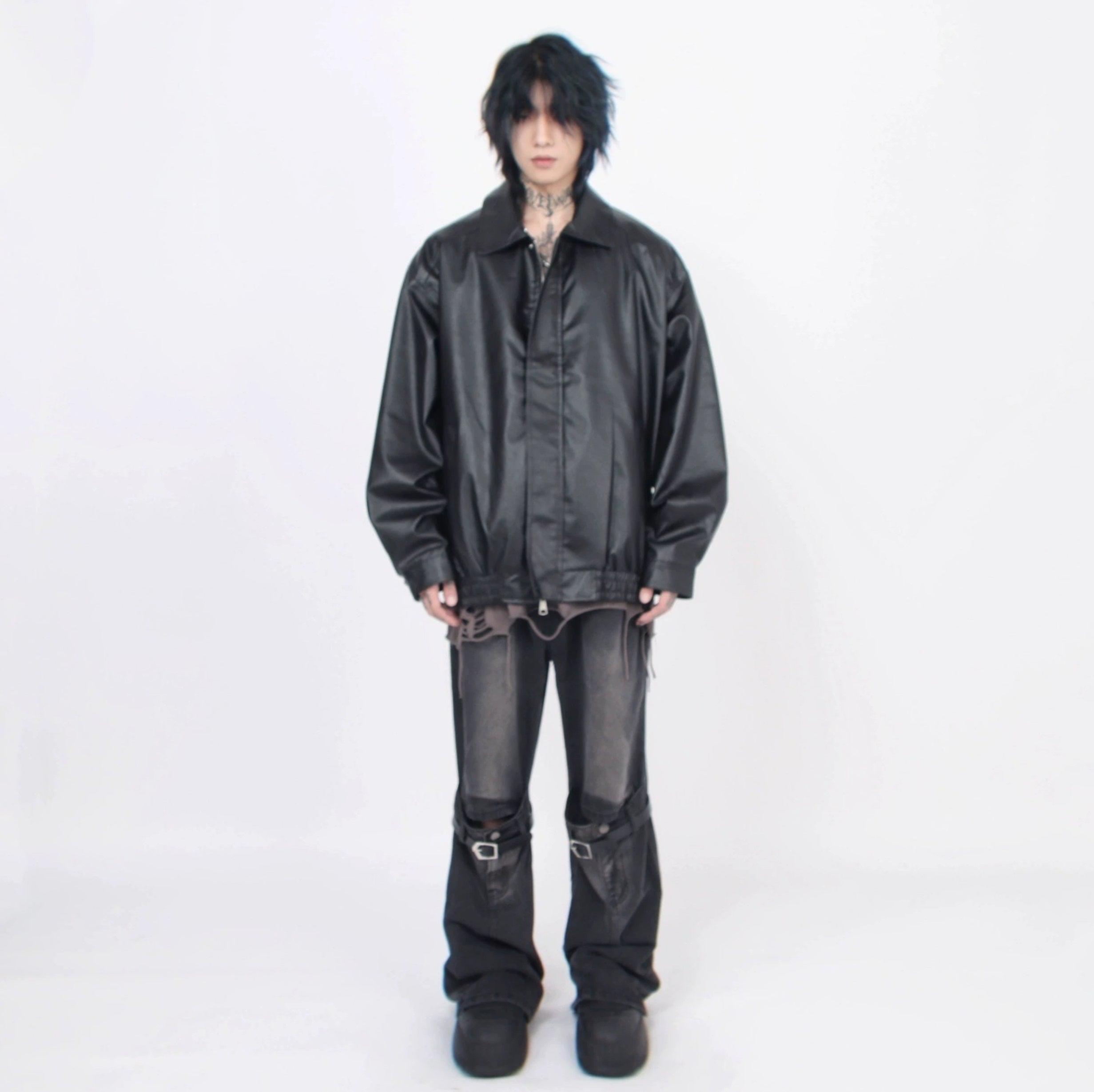 Oversize PU Leather Jacket
