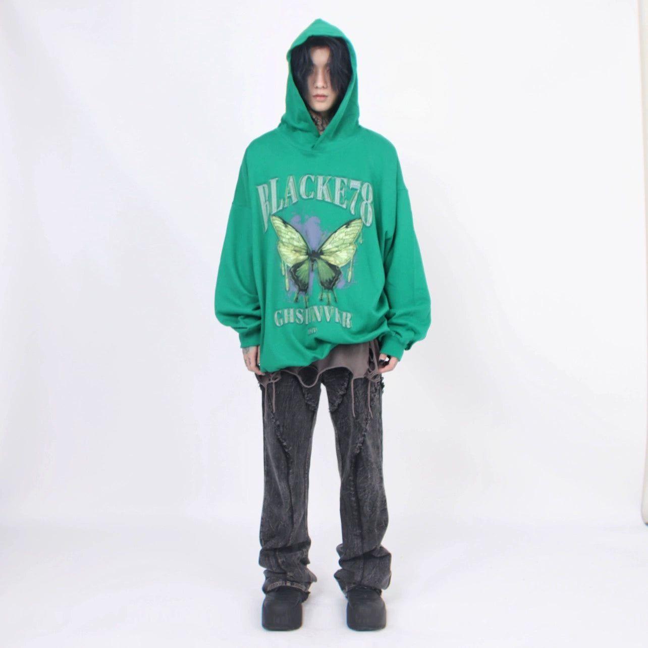 Oversize Print Hoodie