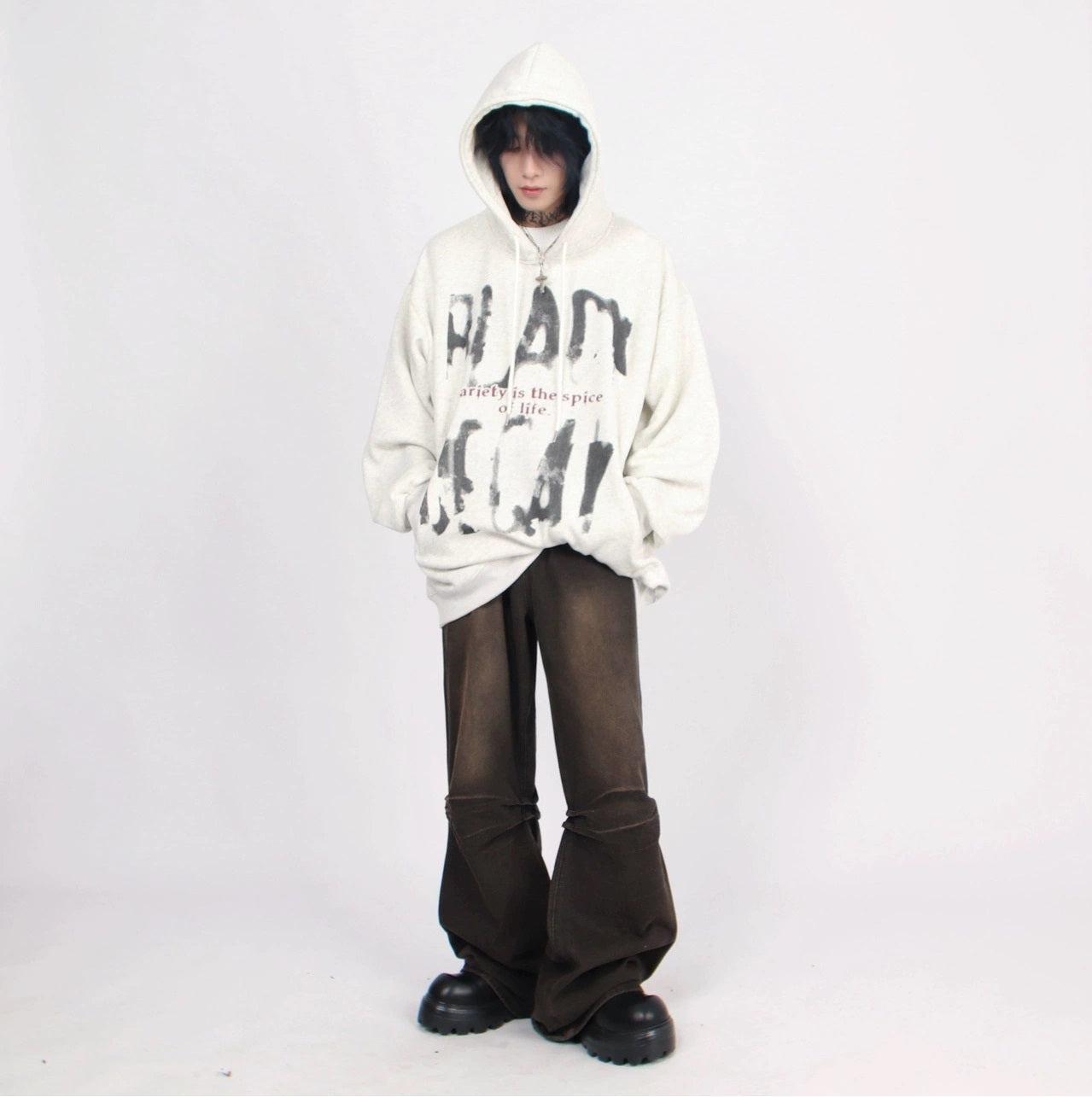 Oversize Print Hoodie