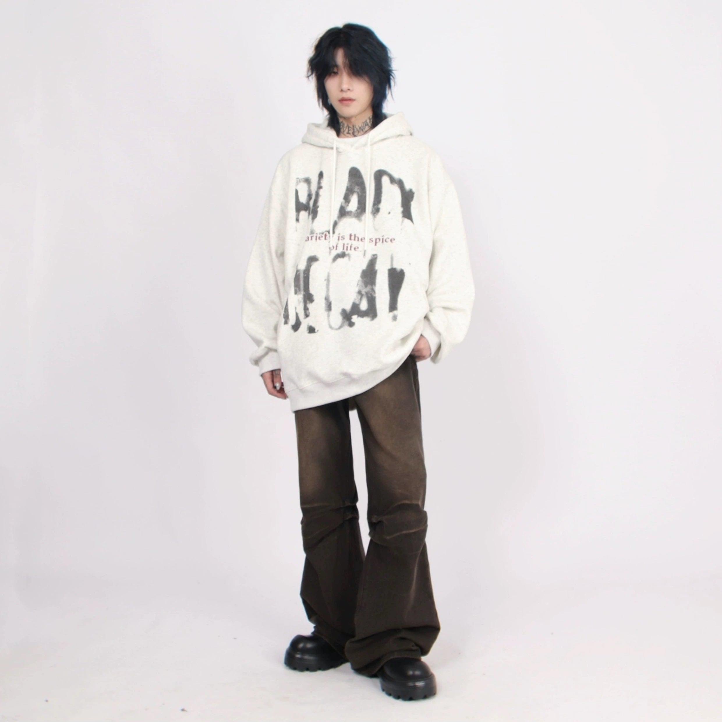 Oversize Print Hoodie