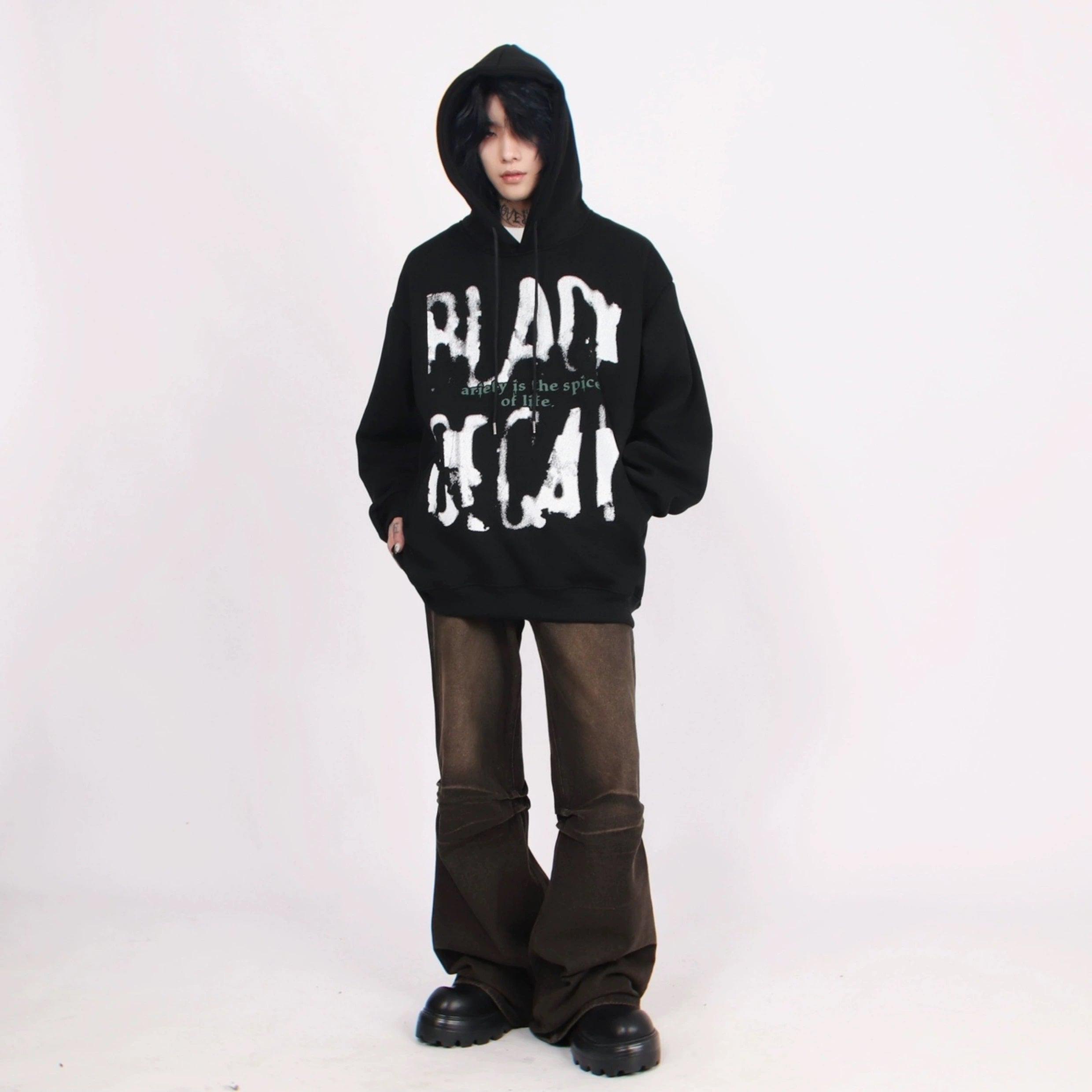 Oversize Print Hoodie