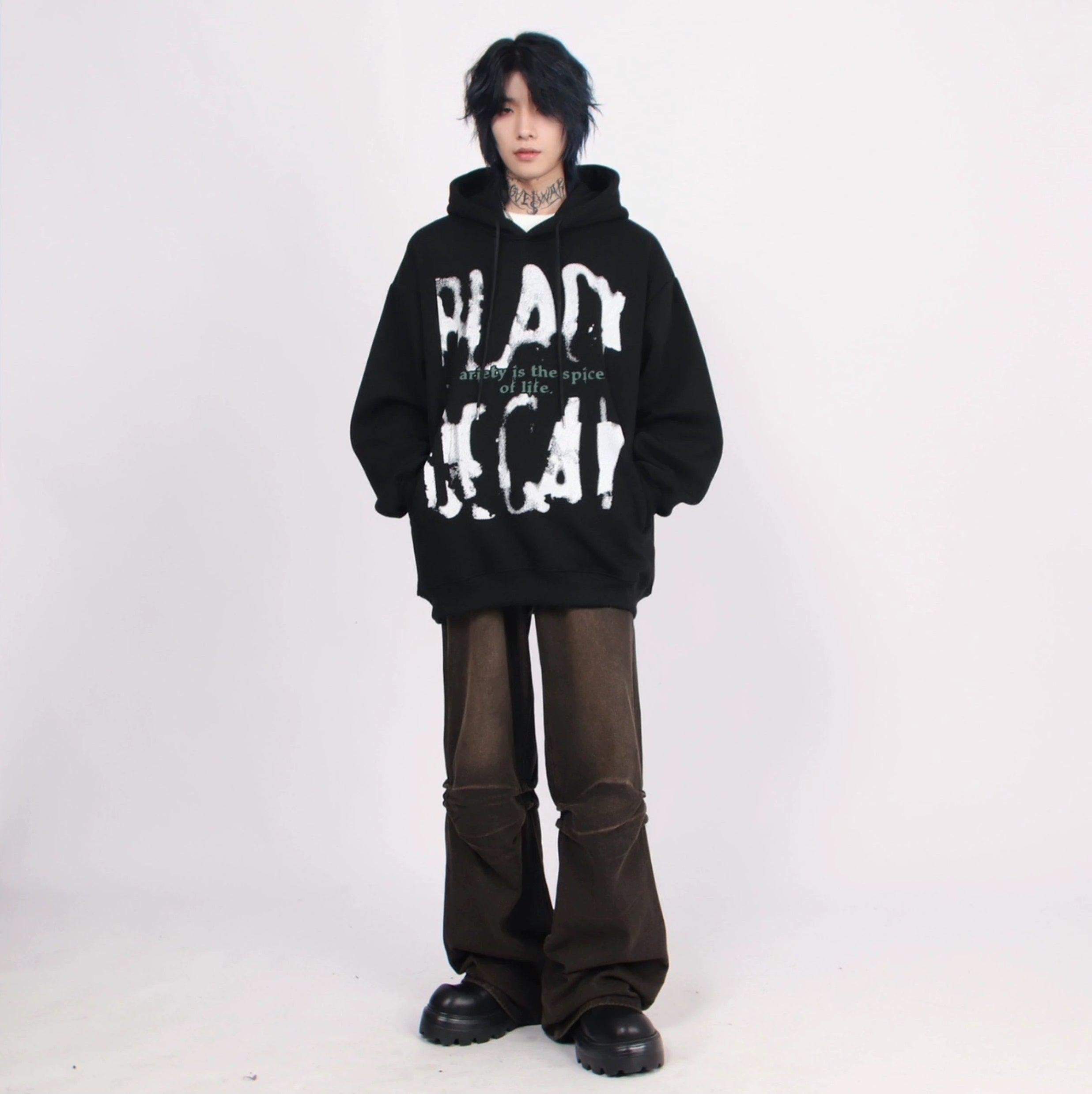 Oversize Print Hoodie