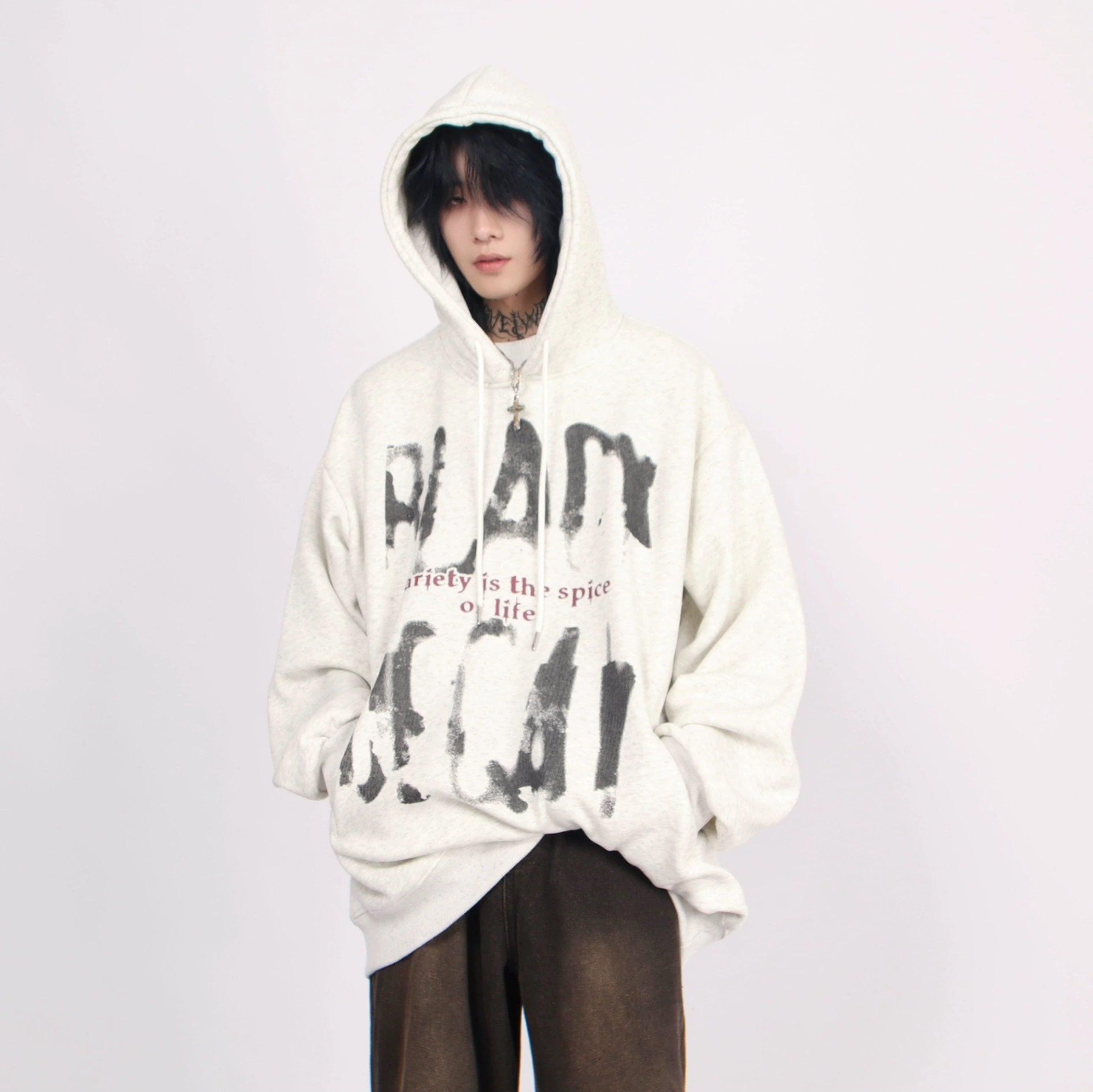 Oversize Print Hoodie