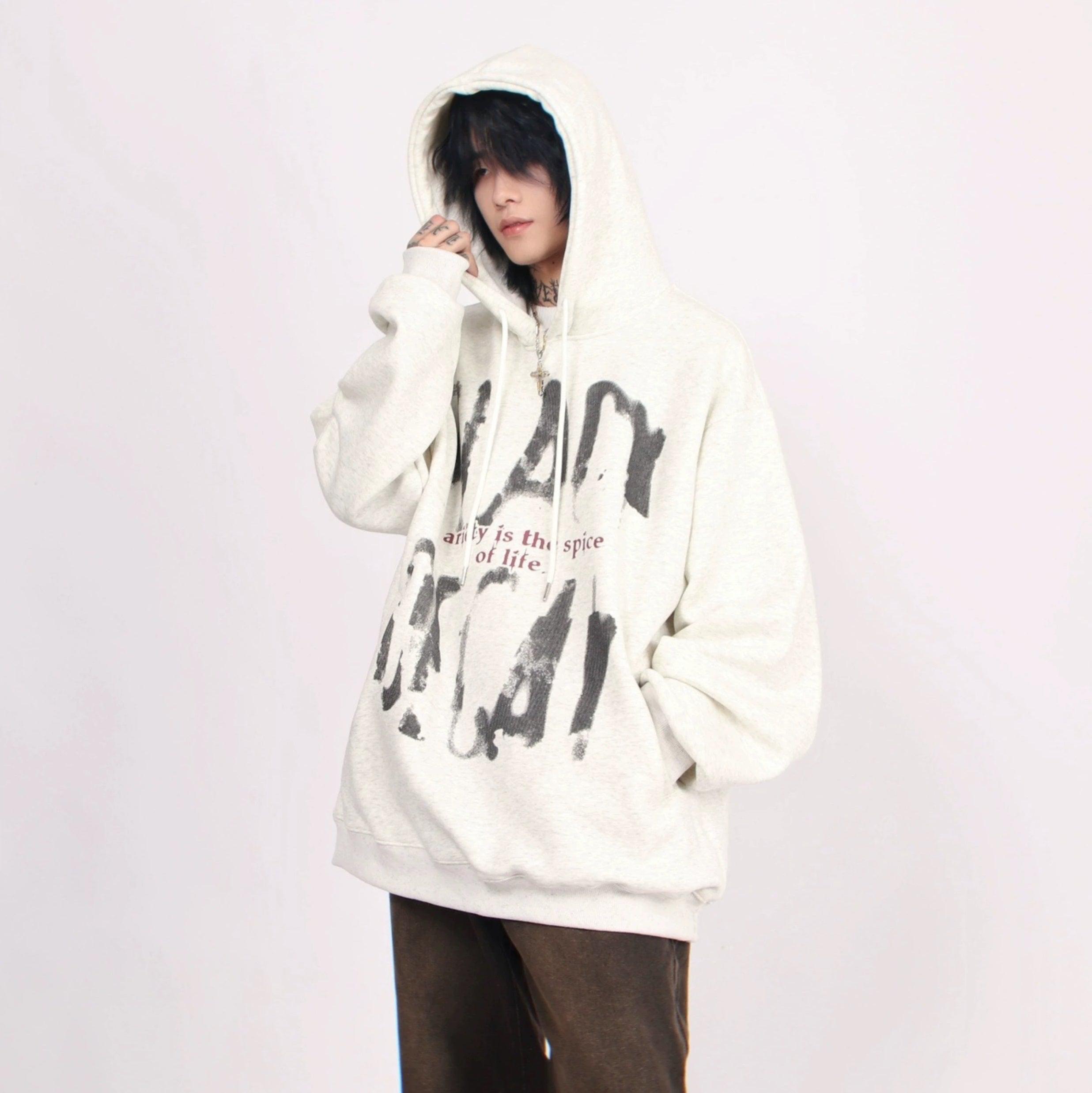 Oversize Print Hoodie