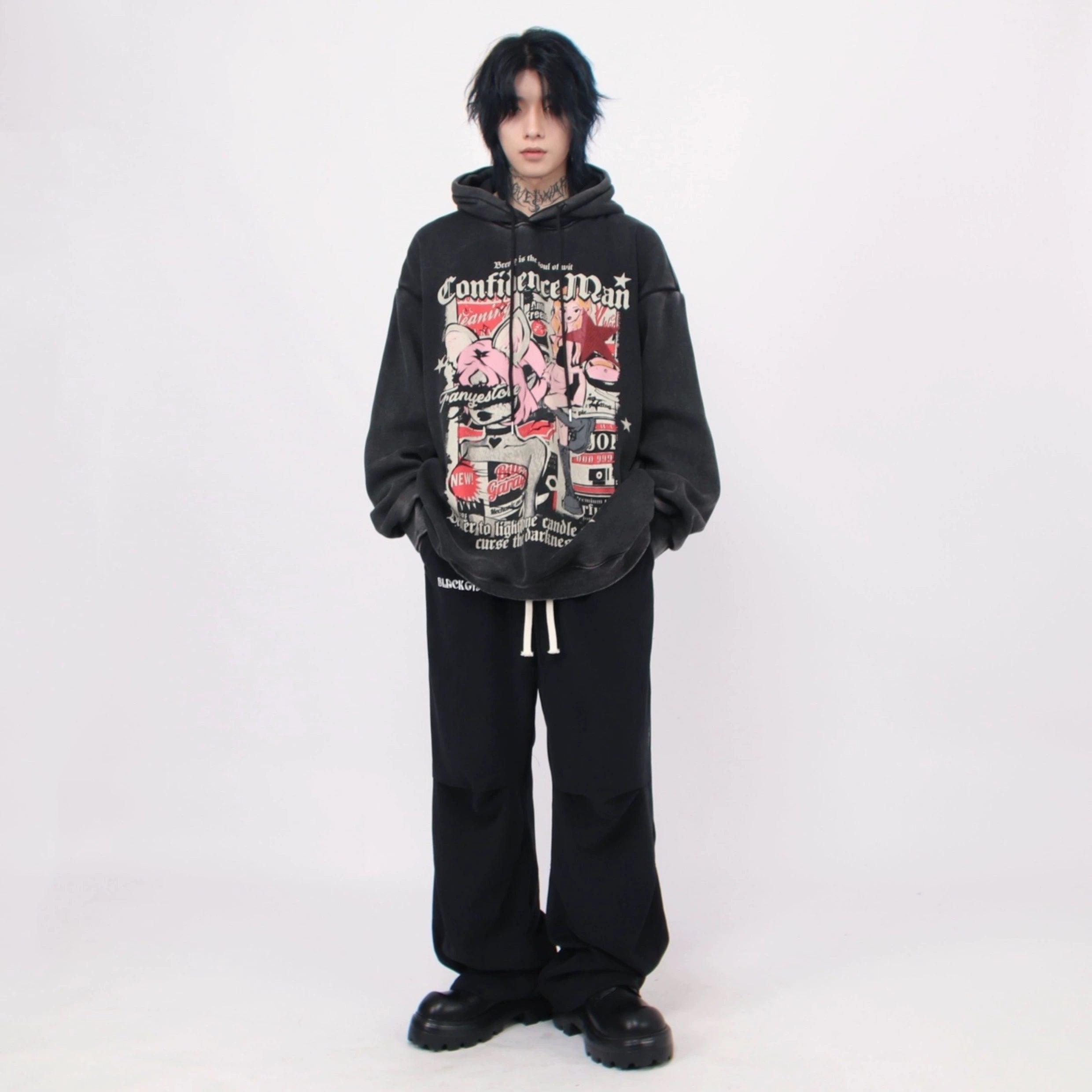Oversize Print Hoodie