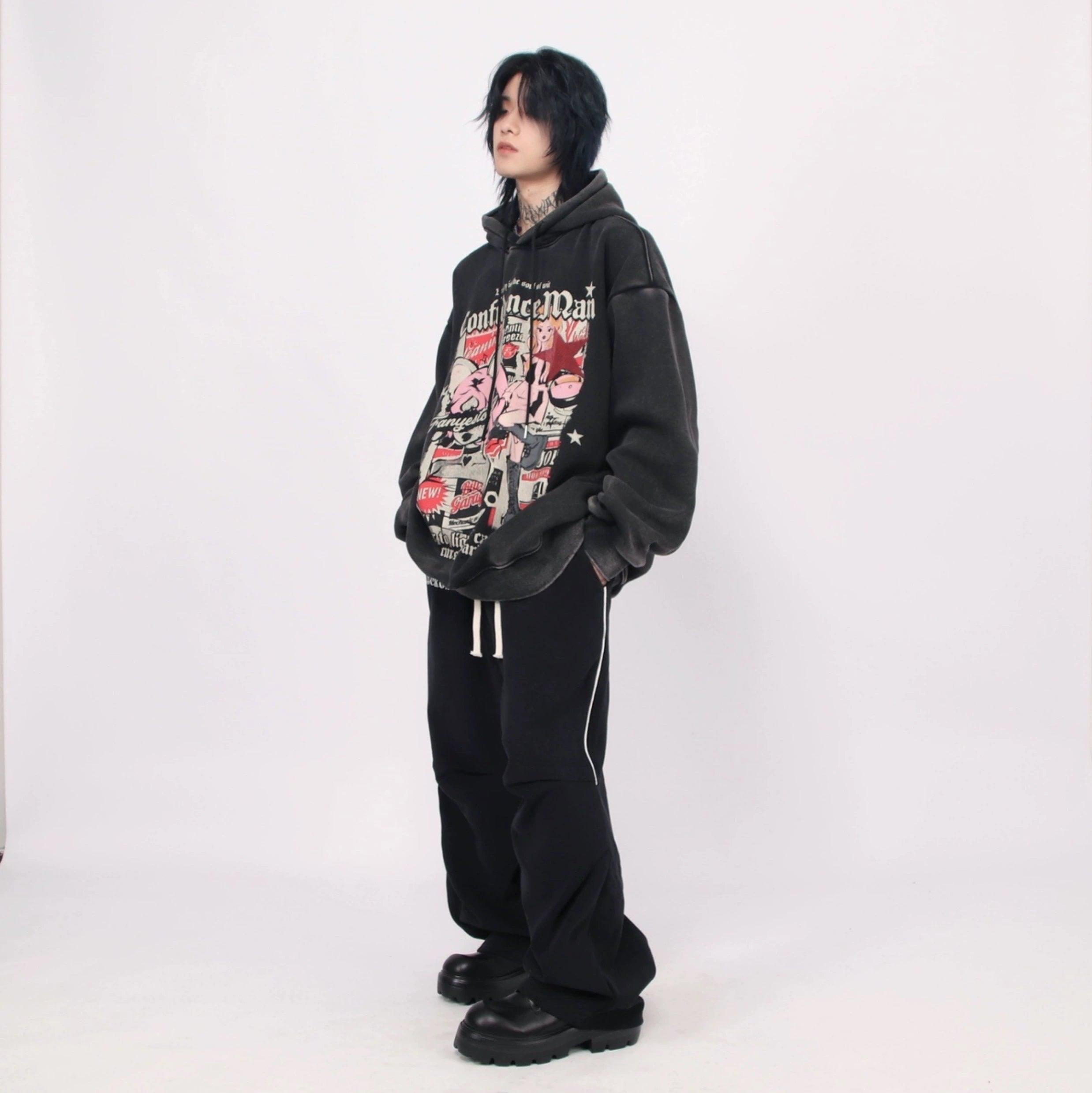 Oversize Print Hoodie