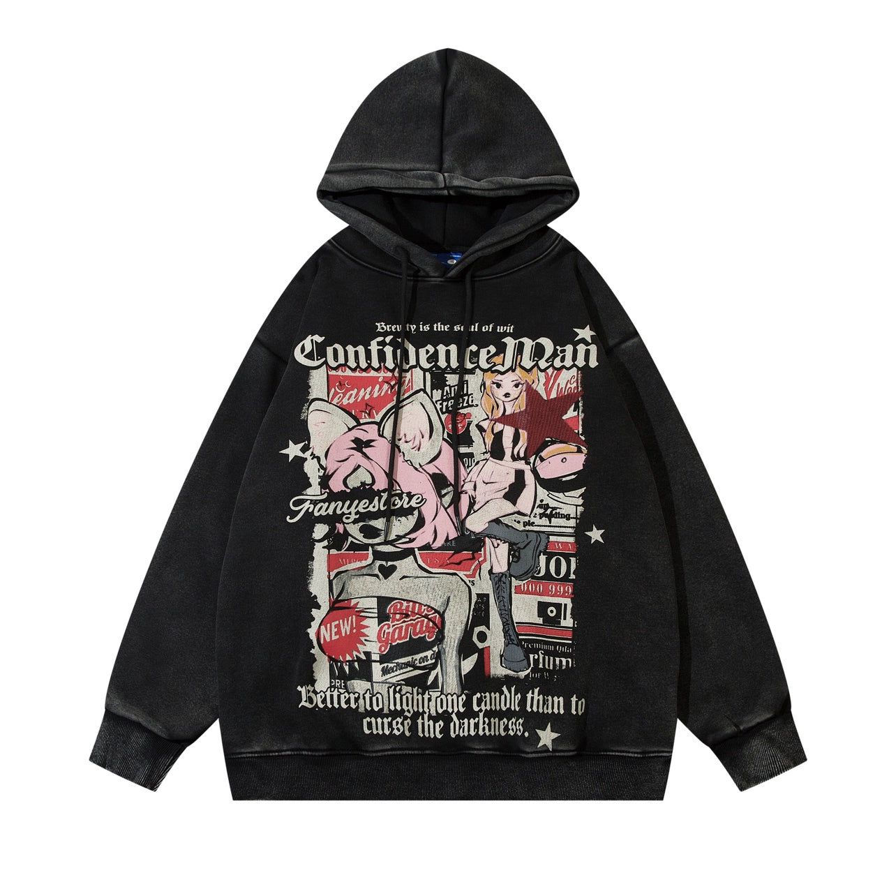 Oversize Print Hoodie