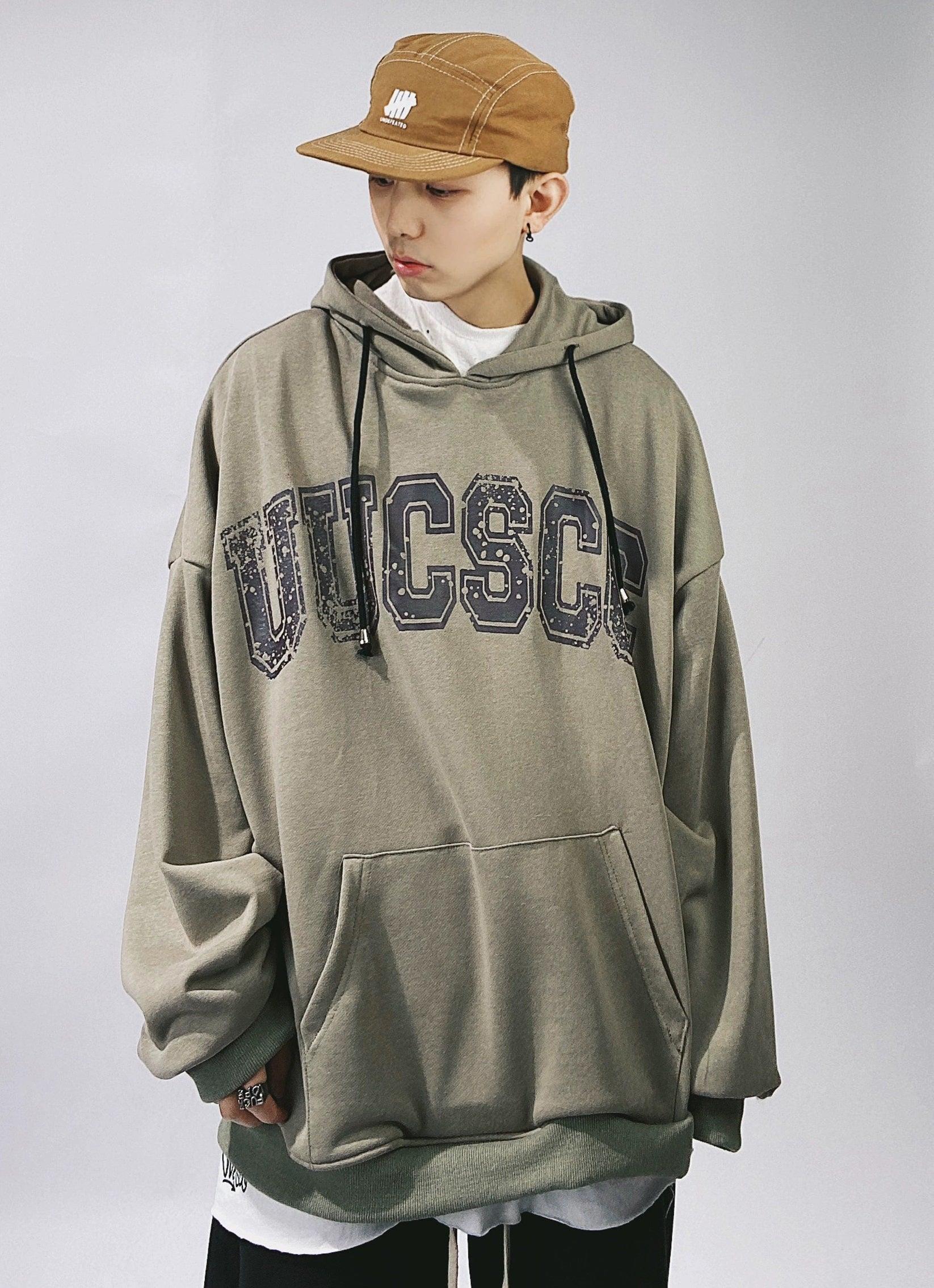 Oversize Print Patch Hoodie