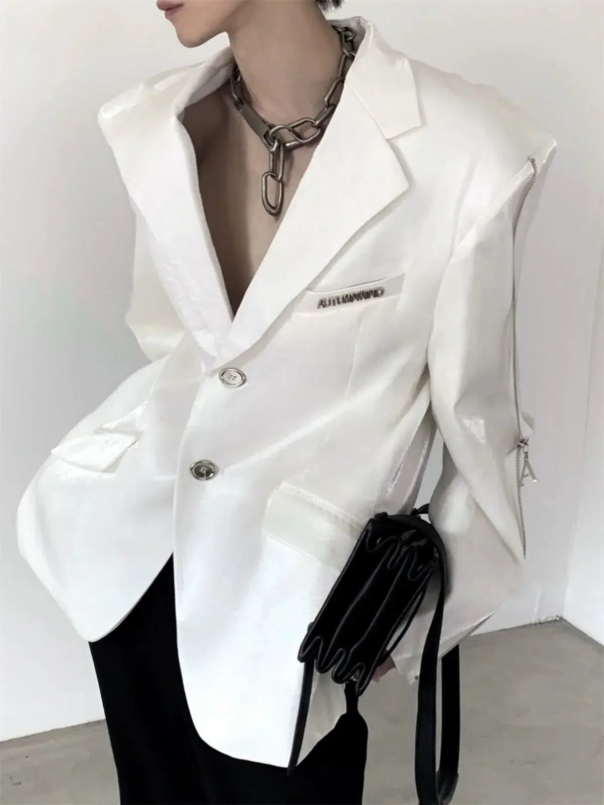 Oversize Shoulder-pad Tailored Jacket