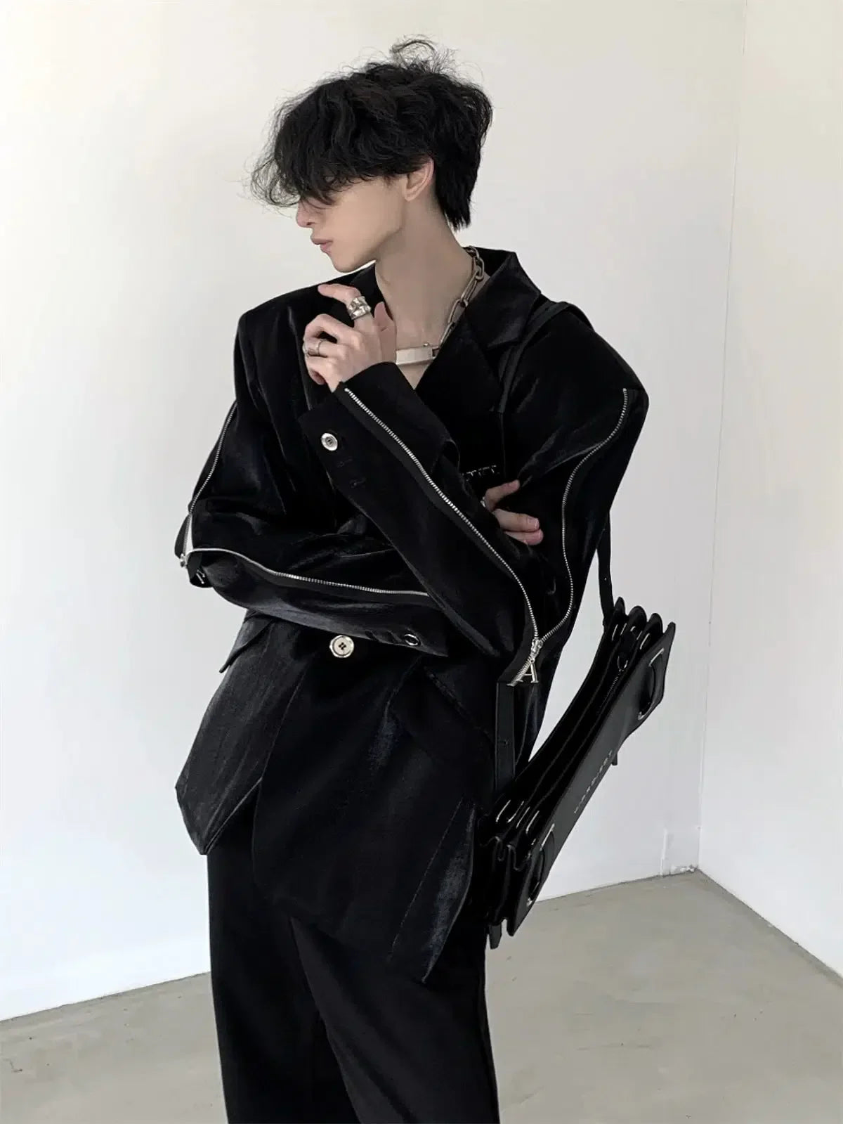 Oversize Shoulder-pad Tailored Jacket