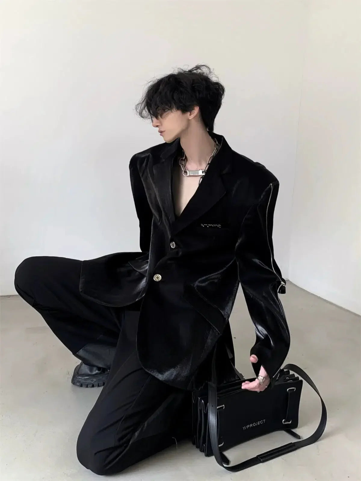 Oversize Shoulder-pad Tailored Jacket