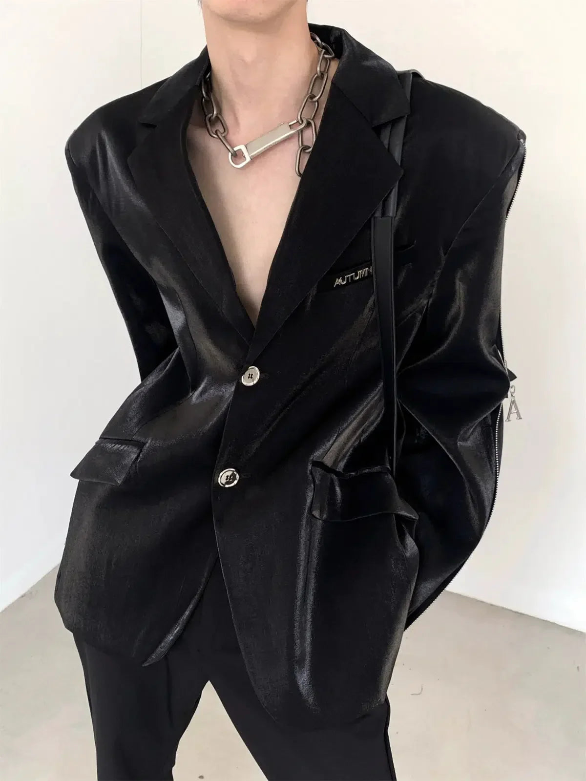 Oversize Shoulder-pad Tailored Jacket