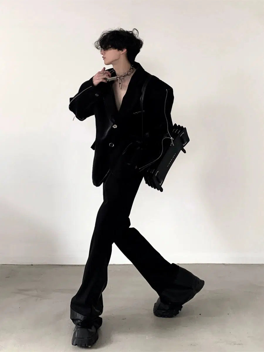 Oversize Shoulder-pad Tailored Jacket